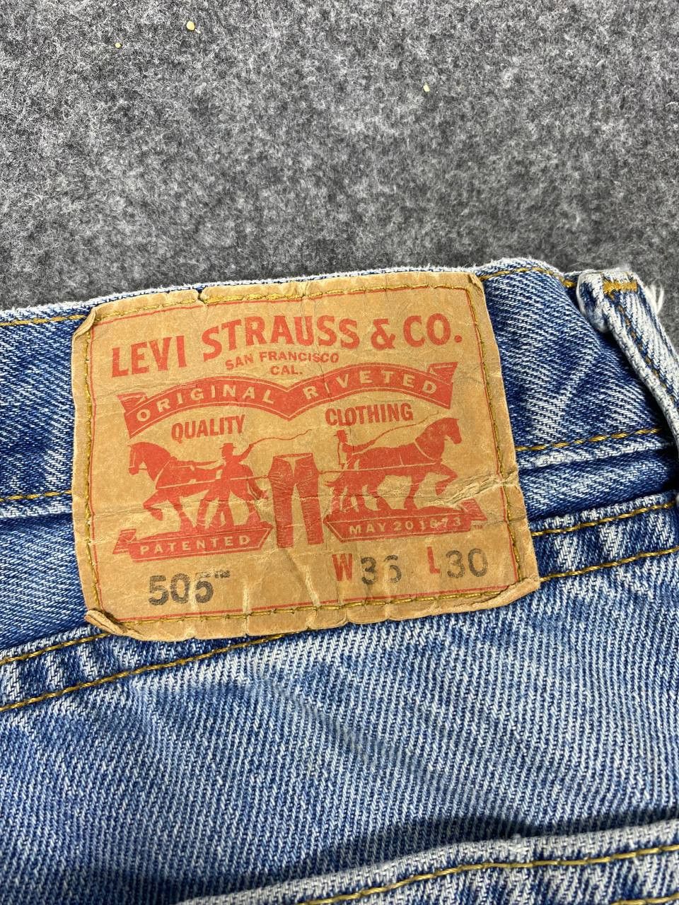 Levi's vintage levis 505 slightly distressed denim nice design Size US 38 / EU 54 - 5 Thumbnail