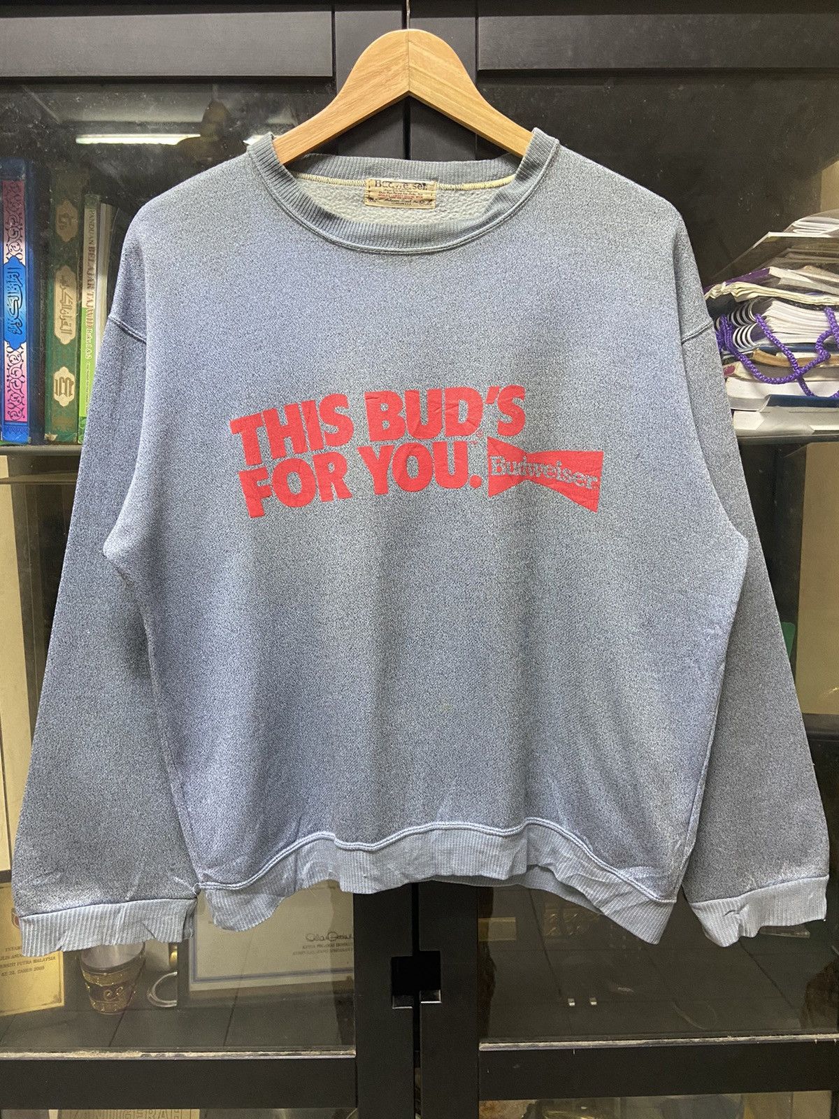 Budweiser × Vintage Budweiser This Bud’s For You Sweashirt Size US M / EU 48-50 / 2 - 1 Thumbnail