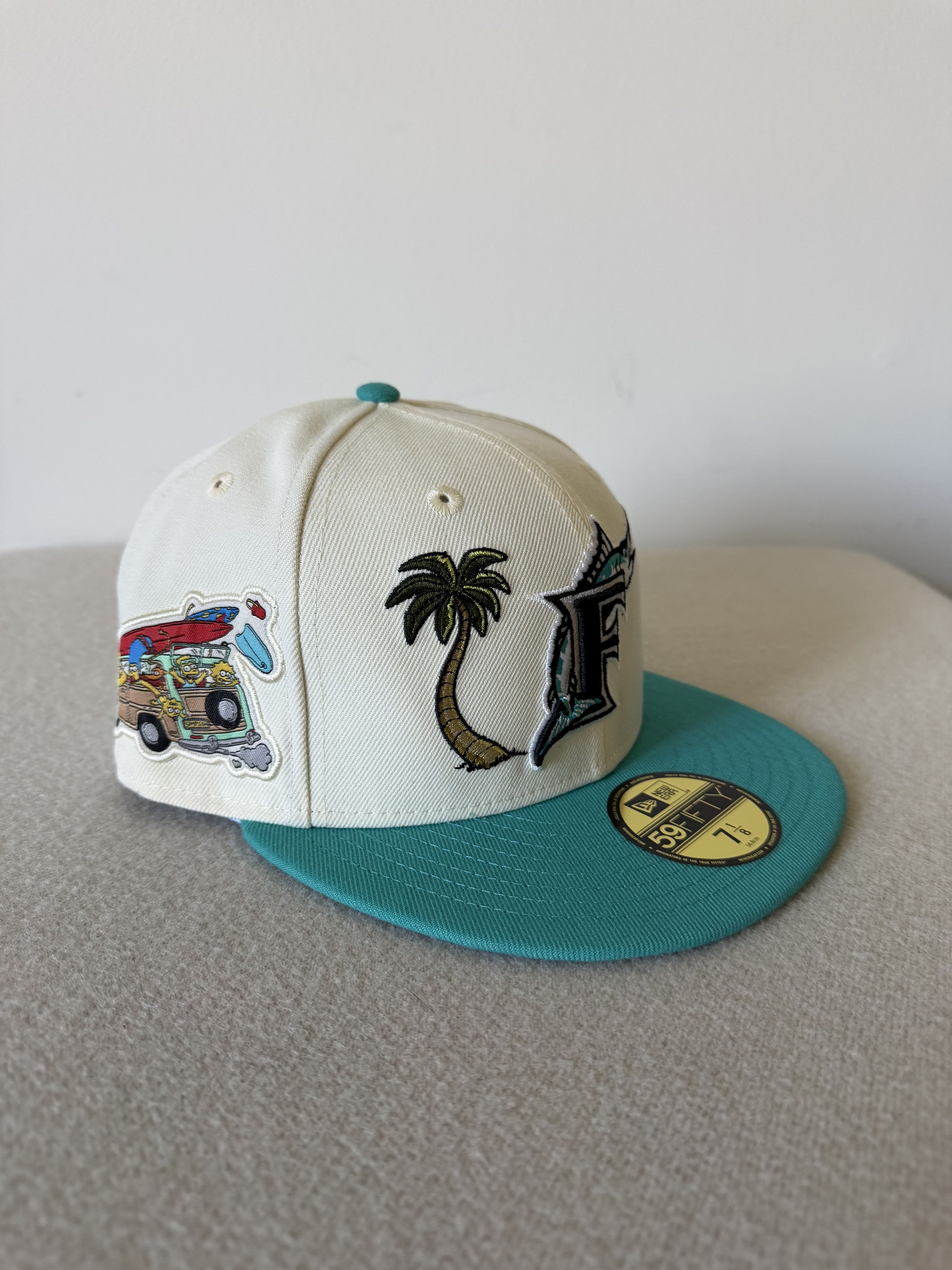 New Era 7 1/8 New Era Florida Marlins Simpsons Localized 59FIFTY Hat Size ONE SIZE - 1 Thumbnail