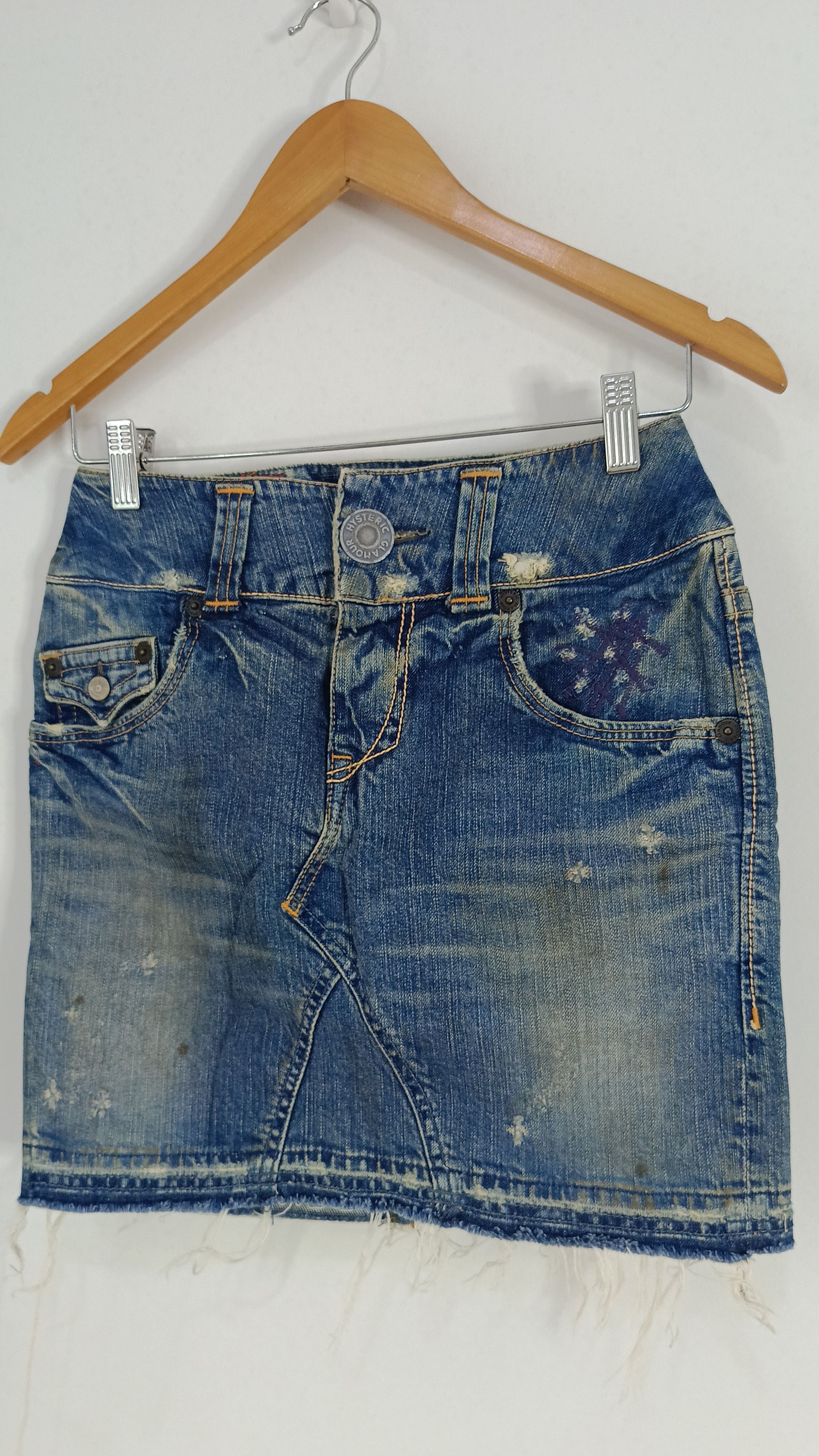Hysteric Glamour Hysteric Glamour Japan denim patched short skirt small VTG Size 27" / US 4 / IT 40 - 2 Thumbnail