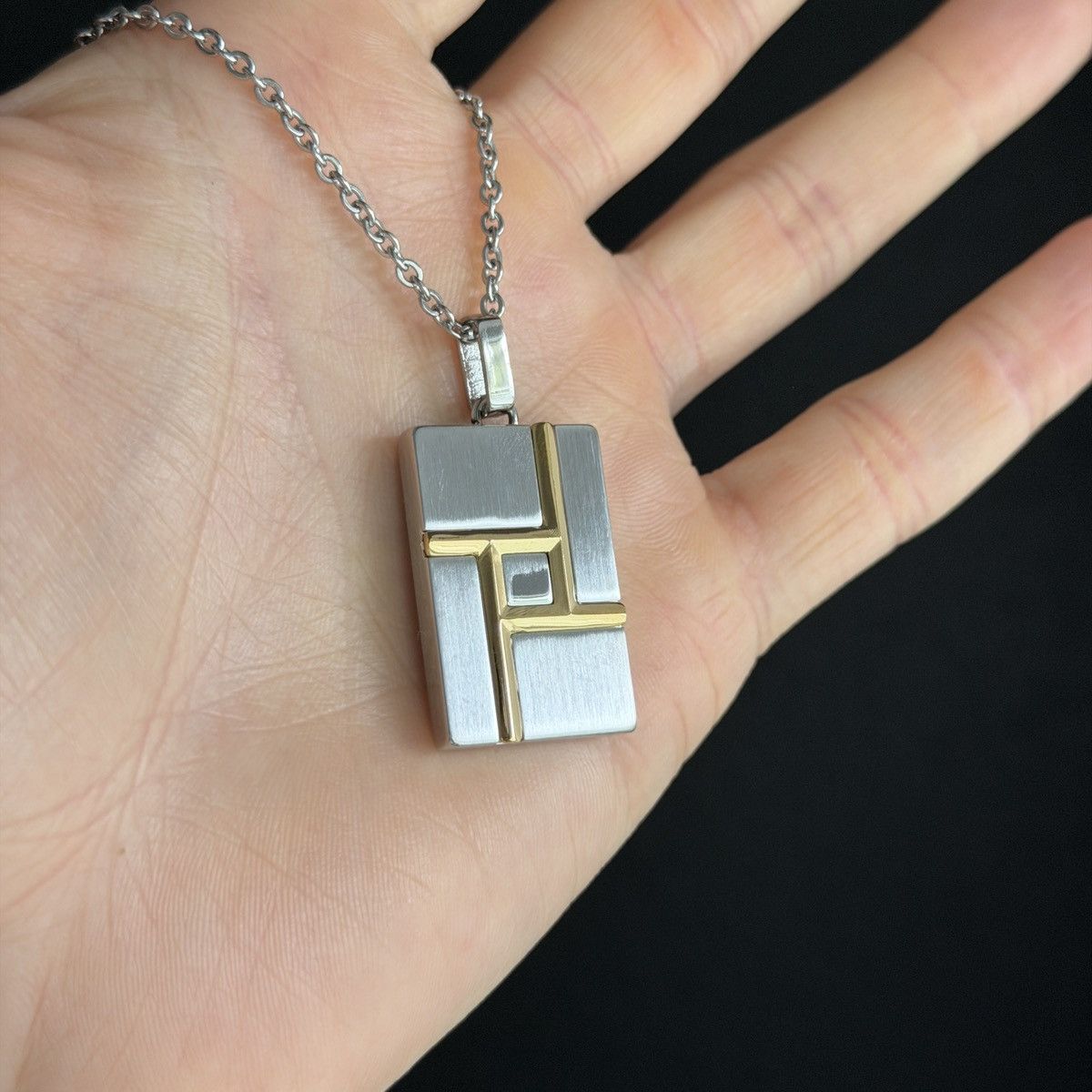 Other Mens Geometric Pendant Necklace 24” Size ONE SIZE - 2 Thumbnail