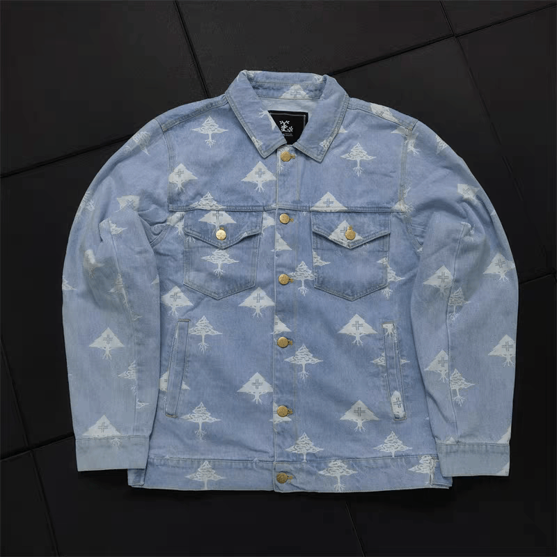 Lrg full printed oldschool sk8 denim jacket