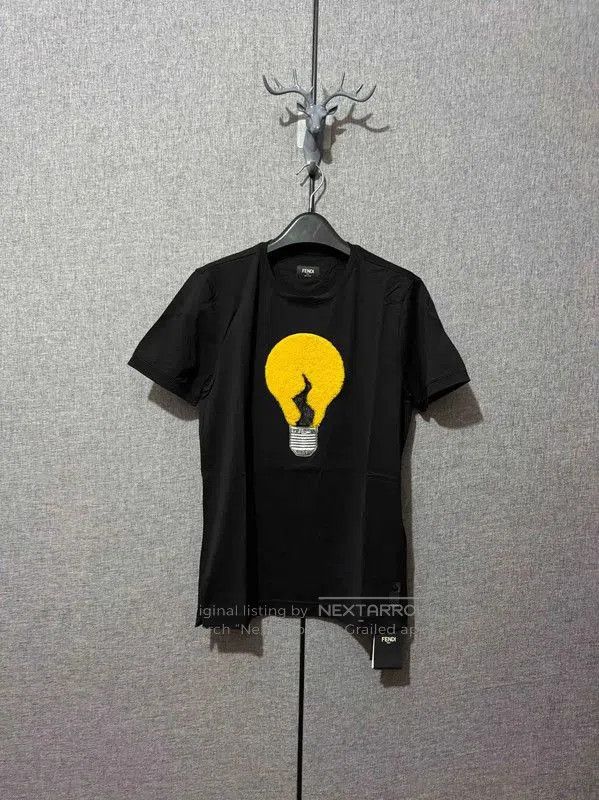 Fendi Fendi Black Cotton Logo T-shirt for Men . Size US M / EU 48-50 / 2 - 1 Thumbnail