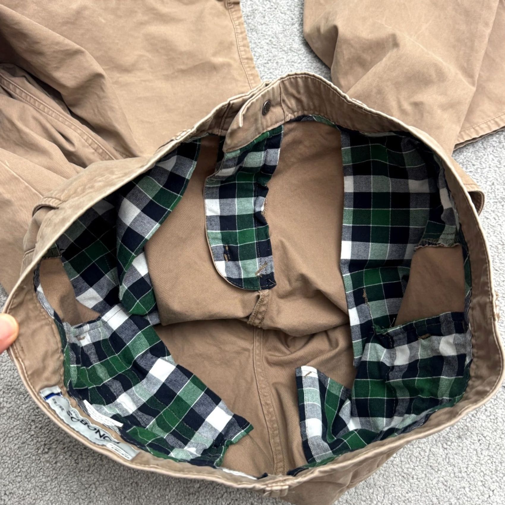 Bonobos Bonobos Straight Cotton Chino Pants Mens 35x32 Brown Washed Flat Front Casual Size US 35 - 6 Thumbnail