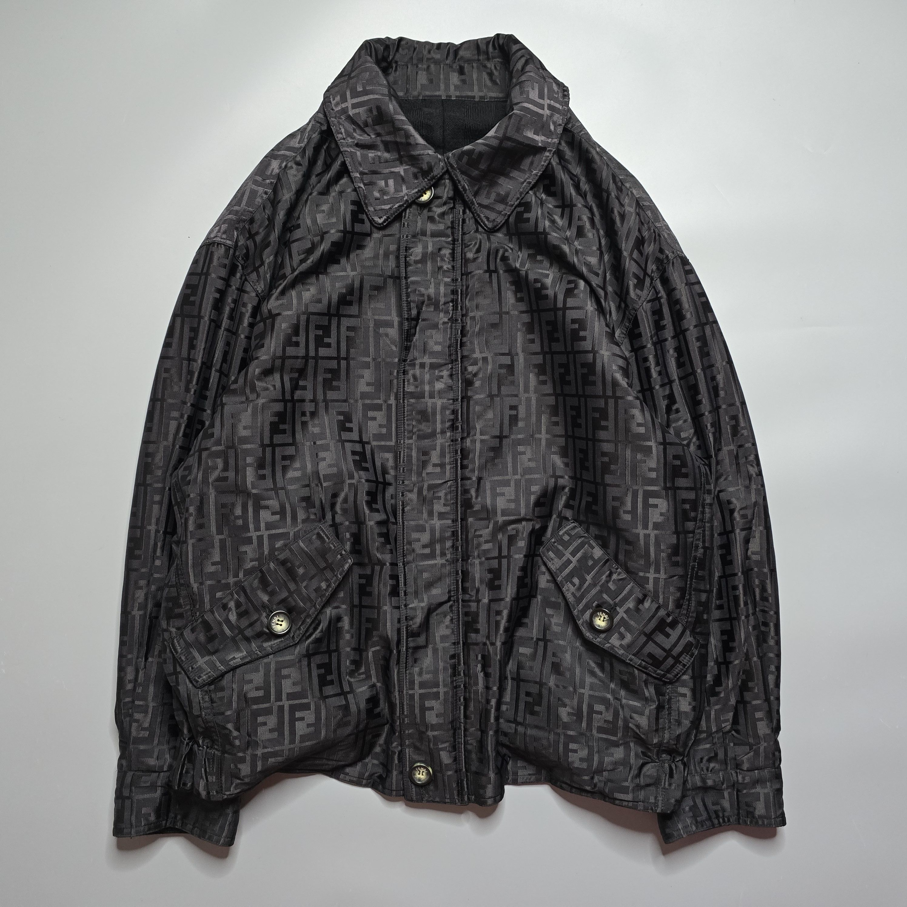 Fendi Fendi - Zucca Wool Reversible Jacket Size US L / EU 52-54 / 3 - 1 Thumbnail