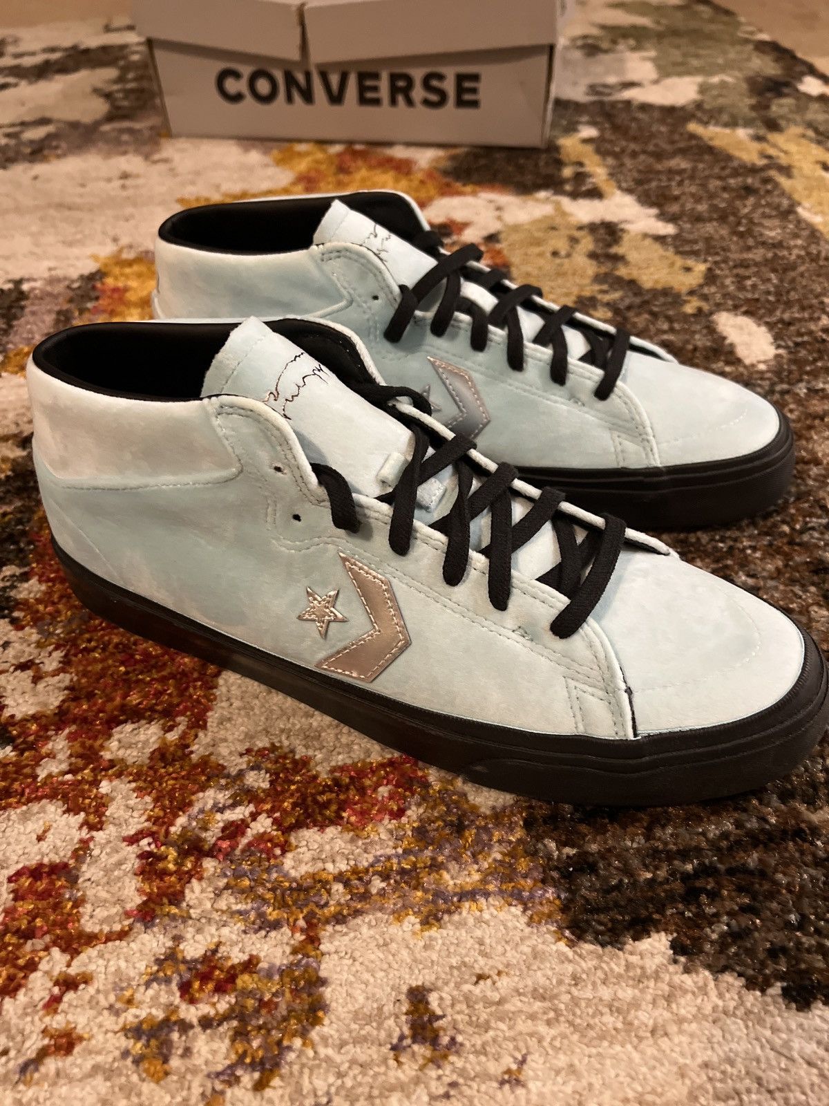 Converse × Fucking Awesome Converse X FA Louie Lopez Pro Mid Cyan Tint/Black Size US 12 / EU 45 - 5 Thumbnail