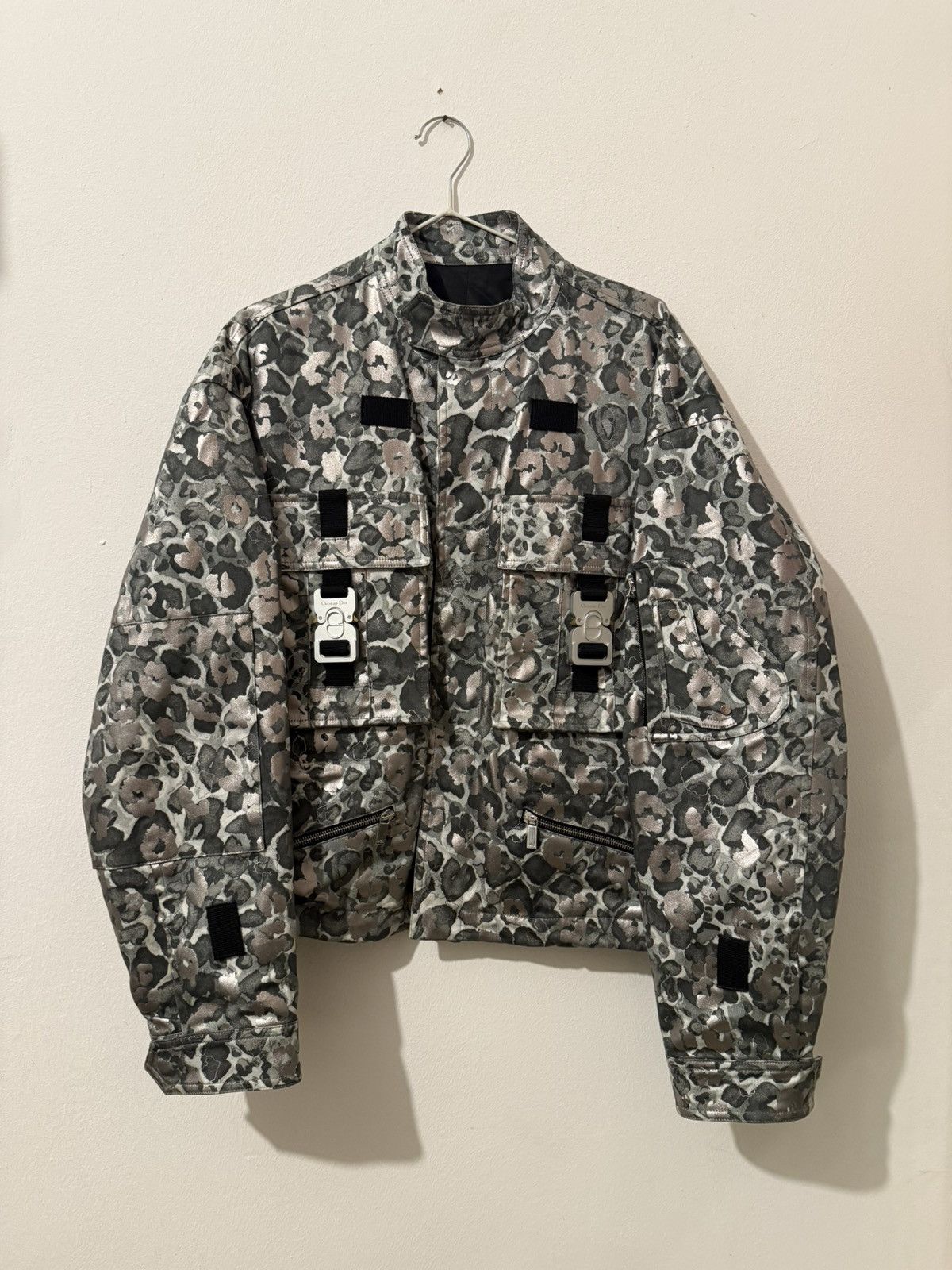 Dior Dior x MMW Pre-Fall 19 Silver Leopard Jacquard Field Jacket Size US L / EU 52-54 / 3 - 2 Thumbnail