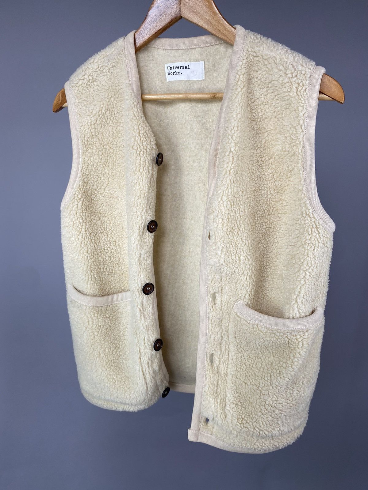 Japanese Brand × Universal Works Universal Works Cream Fleece Vest – Size S Size US S / EU 44-46 / 1 - 10 Thumbnail