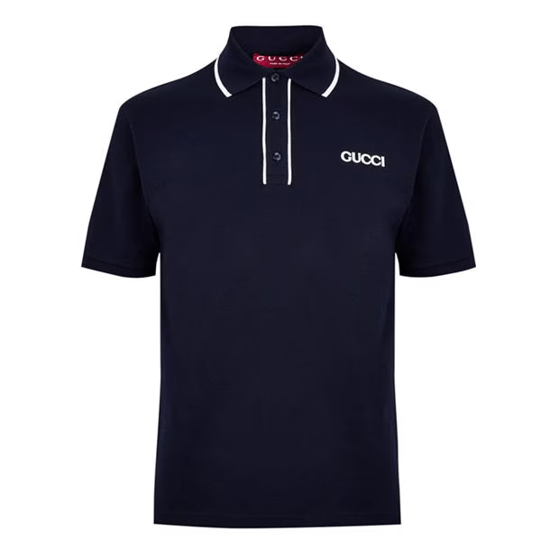 Gucci Embroidered Piquet Polo Shirt Size US M / EU 48-50 / 2 - 1 Thumbnail