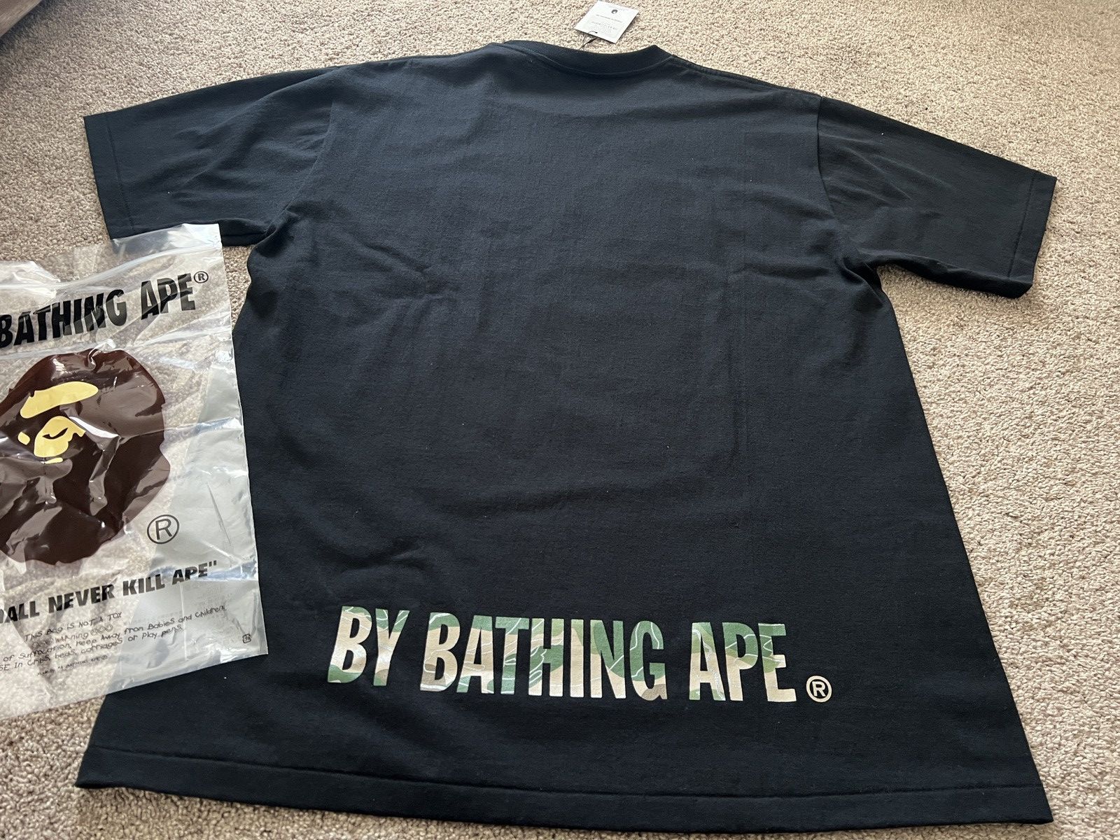 Bape Brand new A Bathing Ape Layered line camo ape face tshirt XL Size US XL / EU 56 / 4 - 6 Thumbnail