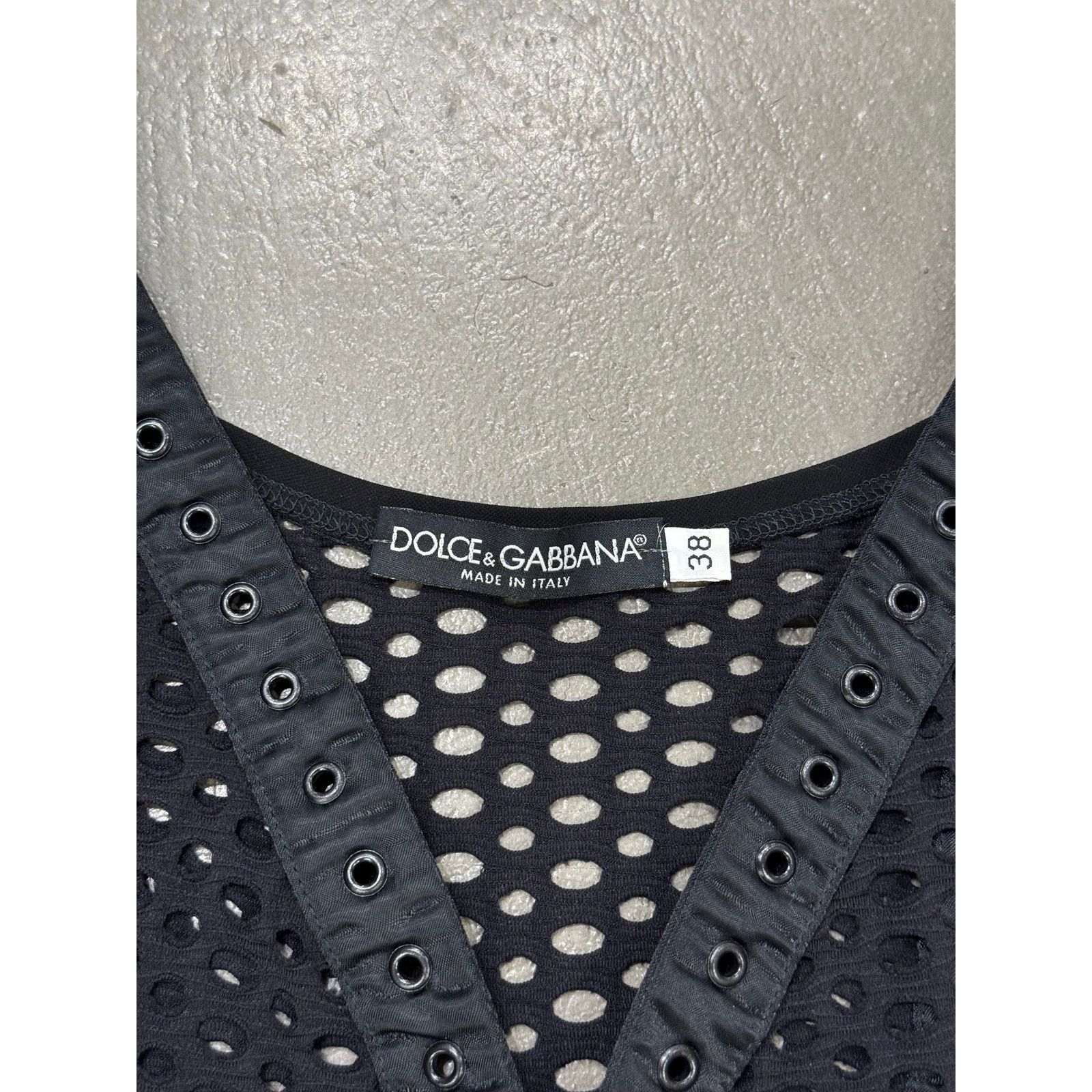 Dolce & Gabbana S/S2003 Dolce & Gabbana fishnet bondage lace-up tank top Size XS / US 0-2 / IT 36-38 - 8 Thumbnail