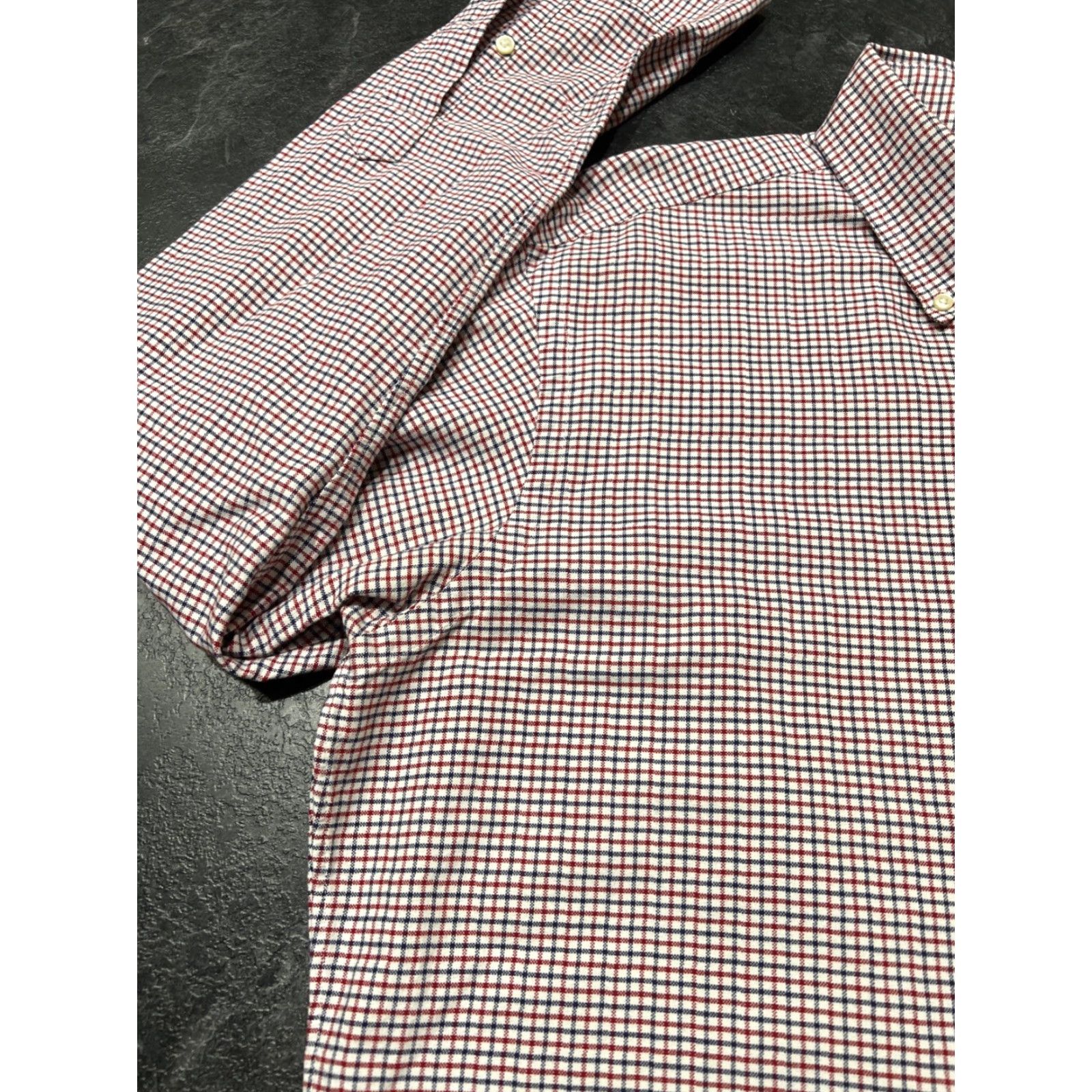 Ralph Lauren Ralph Lauren Men's Button-Up Shirt L Red Black Checks Casual Preppy Cotton Short Sleeve Size US L / EU 52-54 / 3 - 6 Thumbnail
