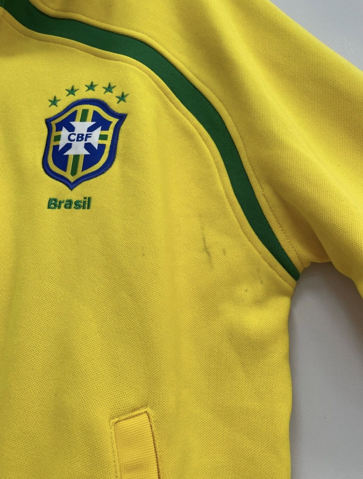 Nike Nike Brazil 2008 Home Football Track Jacket National Team Size US XL / EU 56 / 4 - 5 Thumbnail