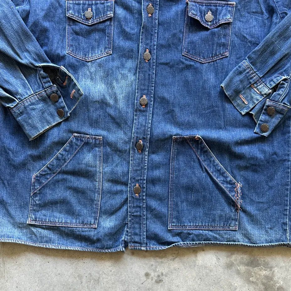 JCPenney Vintage 60s JC Penney Denim Chore Jacket Size XL / XXL Size US XL / EU 56 / 4 - 2 Thumbnail