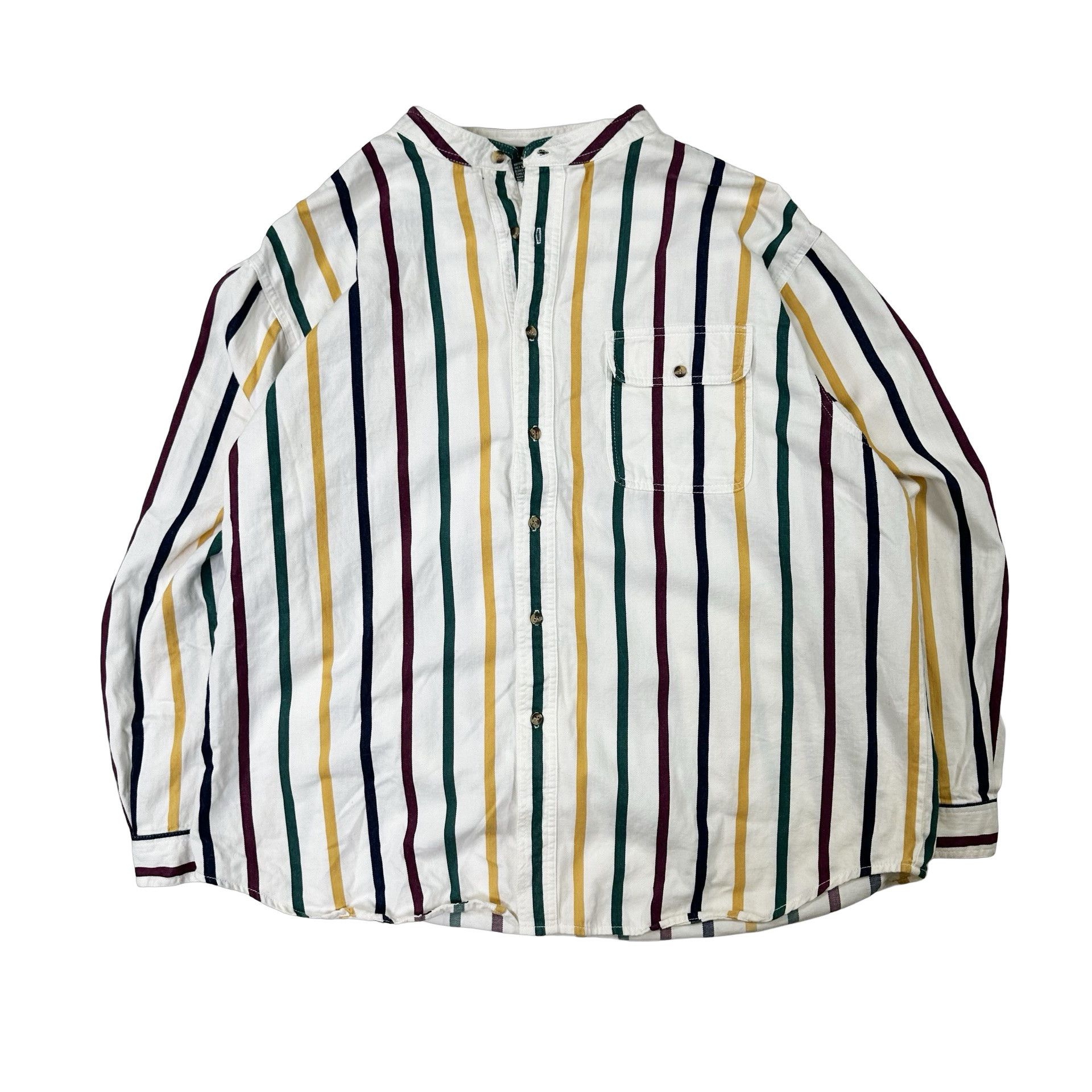 Vintage Vintage 90s Striped Button Up Long Sleeve Shirt Size US XXL / EU 58 / 5 - 1 Thumbnail