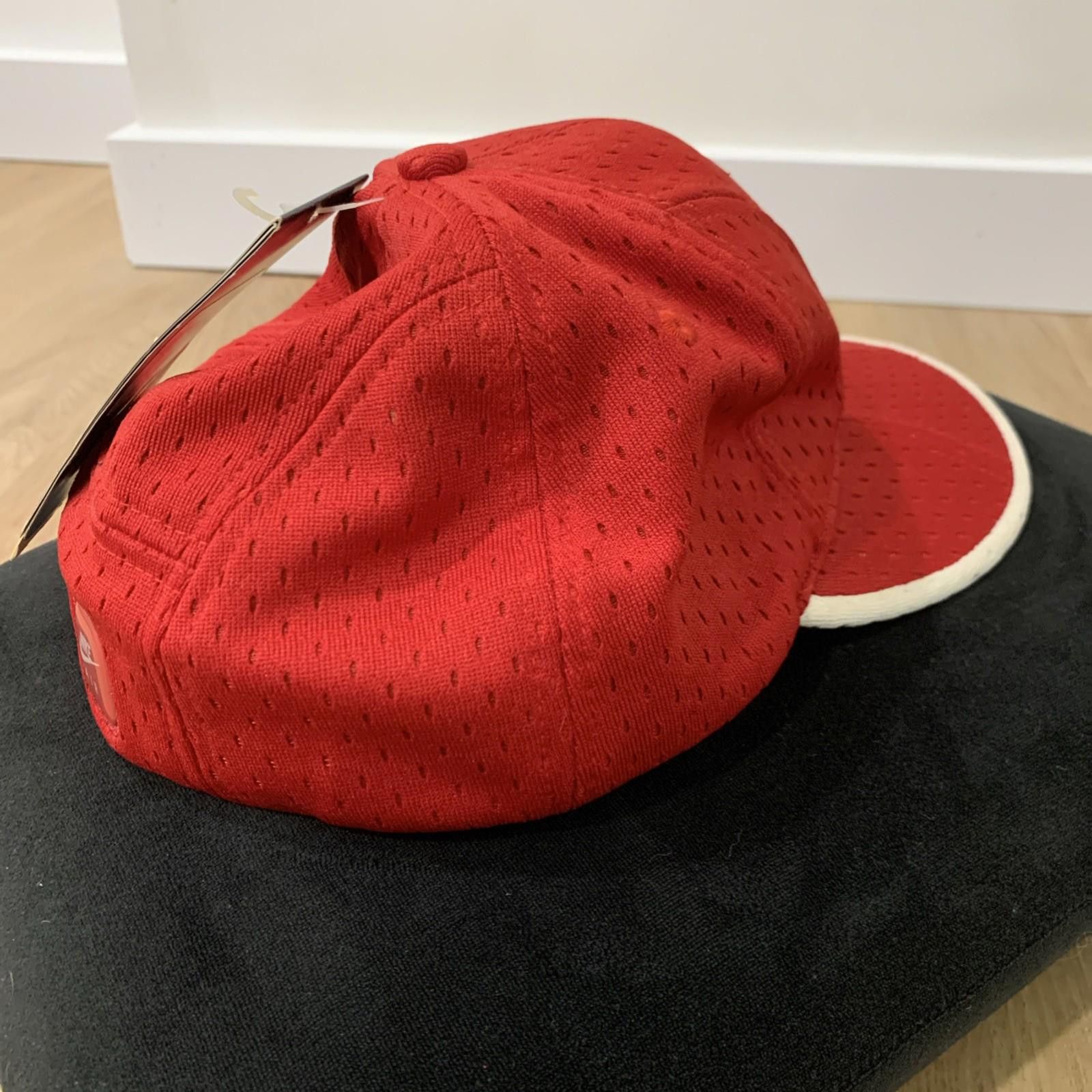 Other Vintage 2004 Nike Air 7 Panel Hat Red White Mesh L/XL NWT Size ONE SIZE - 5 Thumbnail