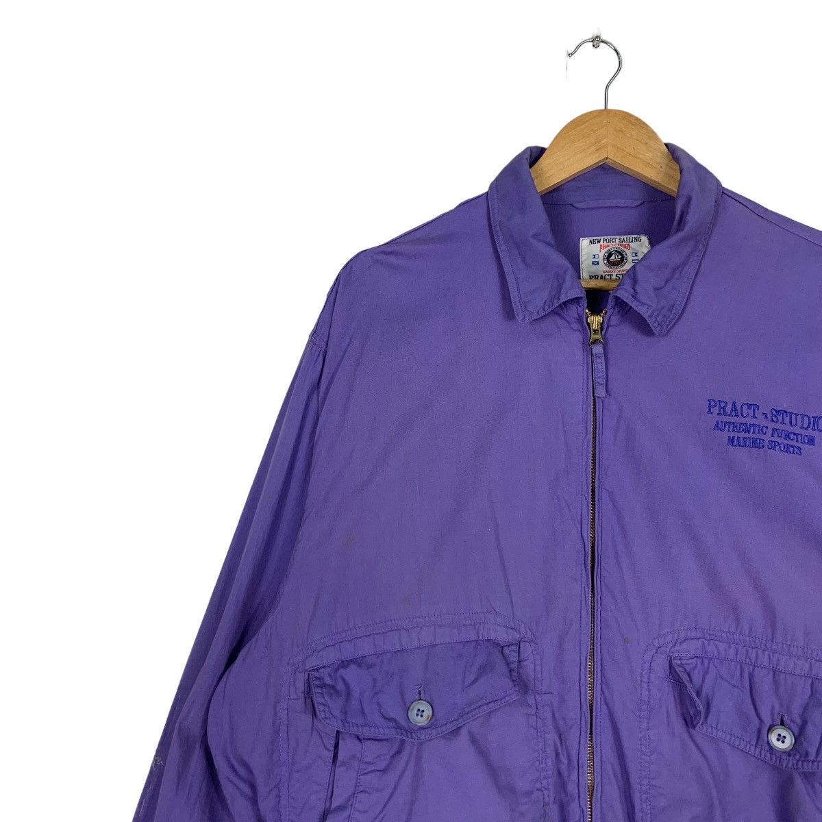 Japanese Brand New Port Sailing Club PRACT STUDIO Purple Jacket #1162-C53 Size US L / EU 52-54 / 3 - 6 Thumbnail