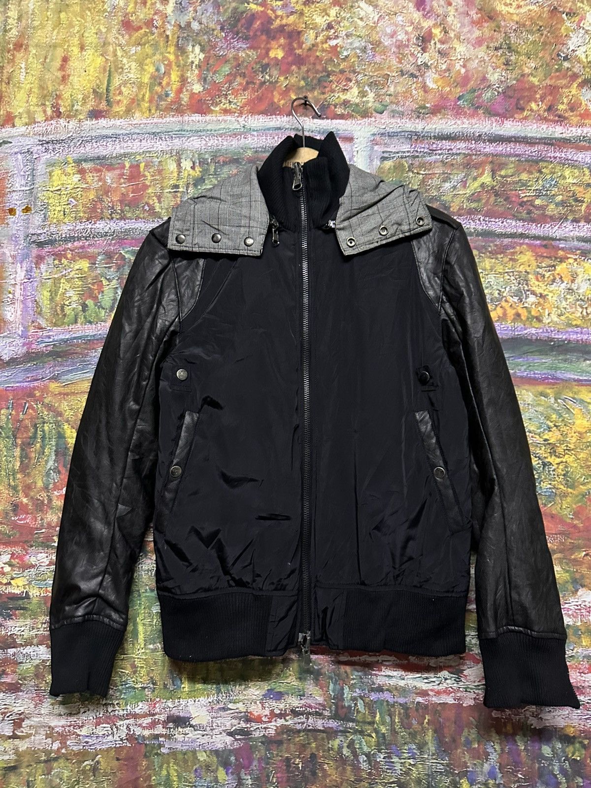 Number (N)ine Vintage Brthbreath reversible black smoke&white beech jack Size US M / EU 48-50 / 2 - 8 Thumbnail