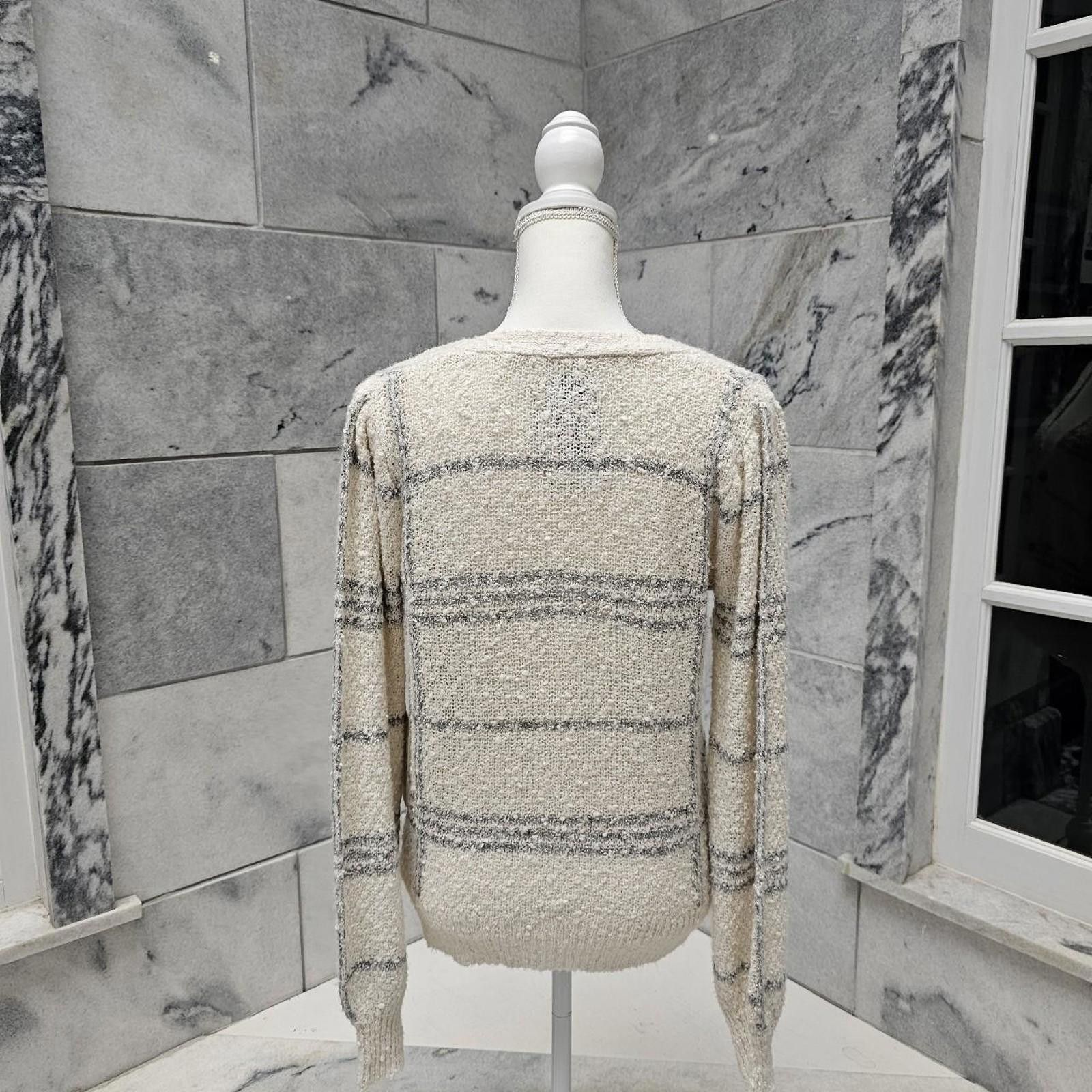 Jones New York Joie Women's Grey and Cream Cardigan Size M / US 6-8 / IT 42-44 - 6 Thumbnail
