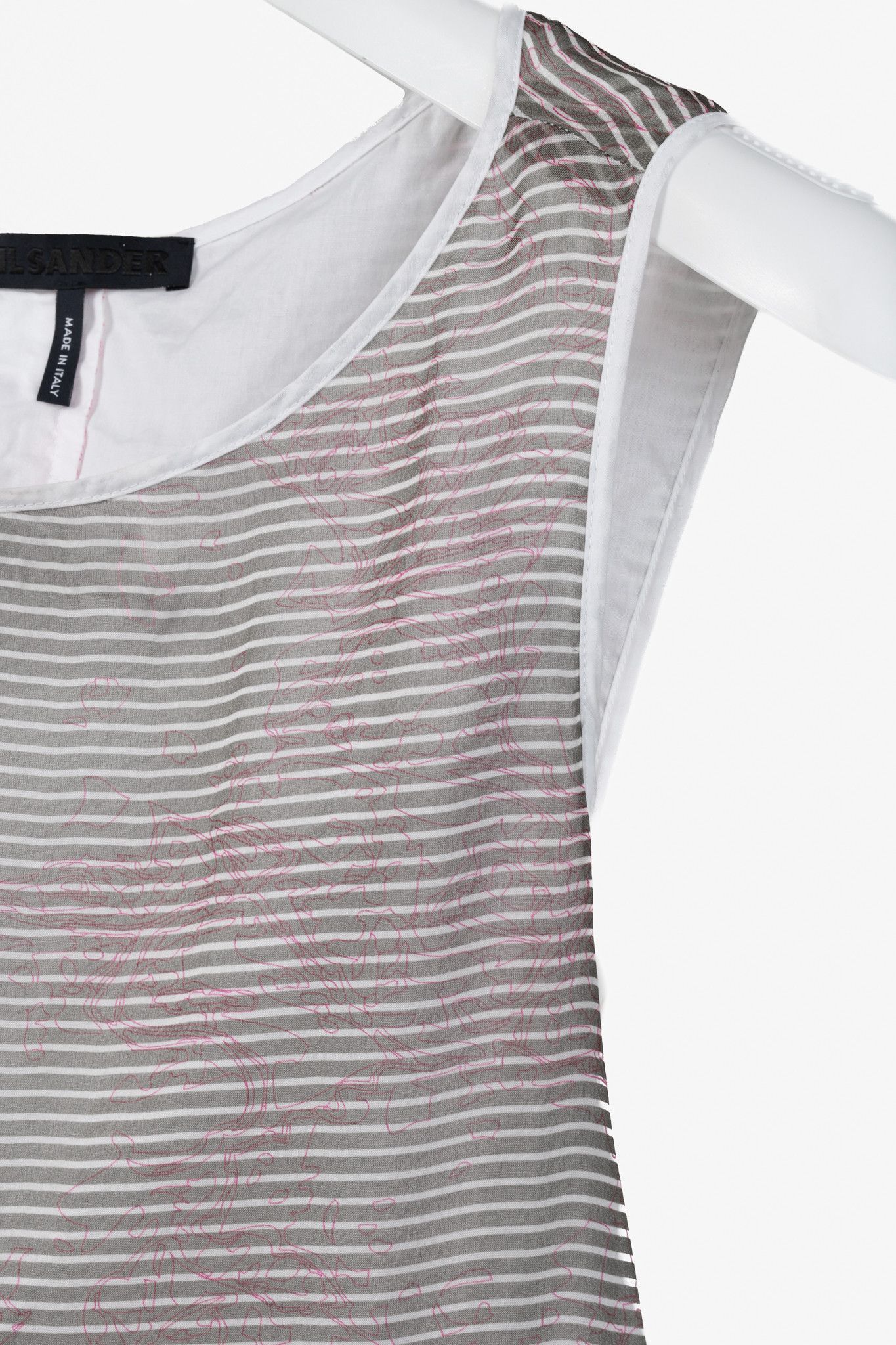 Jil Sander Jil Sander Striped Topographic Tank Blouse Size XS / US 0-2 / IT 36-38 - 5 Thumbnail
