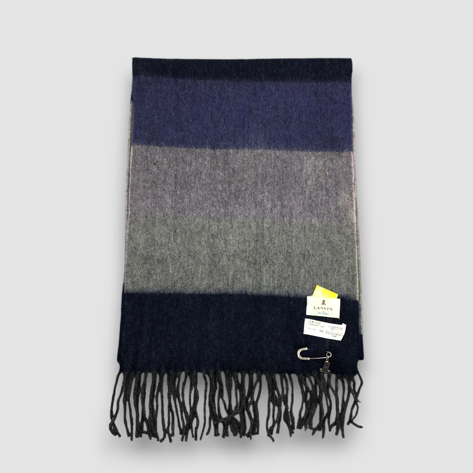 Lanvin Vintage Lanvin Scarf Muffler Wool Fringe Winter Scarves Size ONE SIZE - 2 Thumbnail