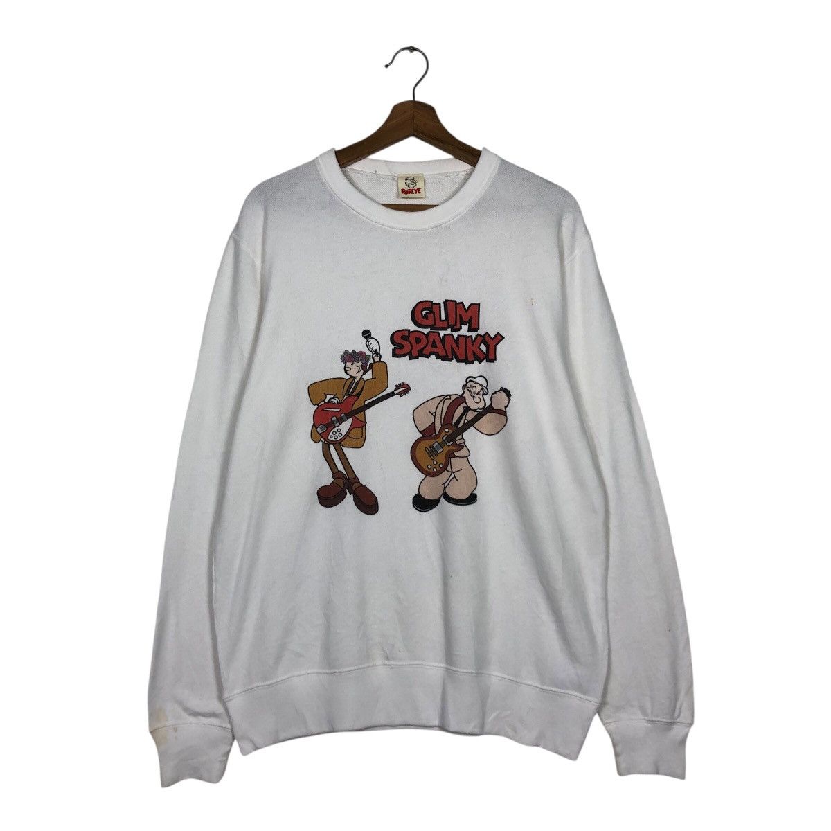 Cartoon Network 📌Vintage Sweatshirt Popeye Big Logo Design Size US M / EU 48-50 / 2 - 2 Thumbnail