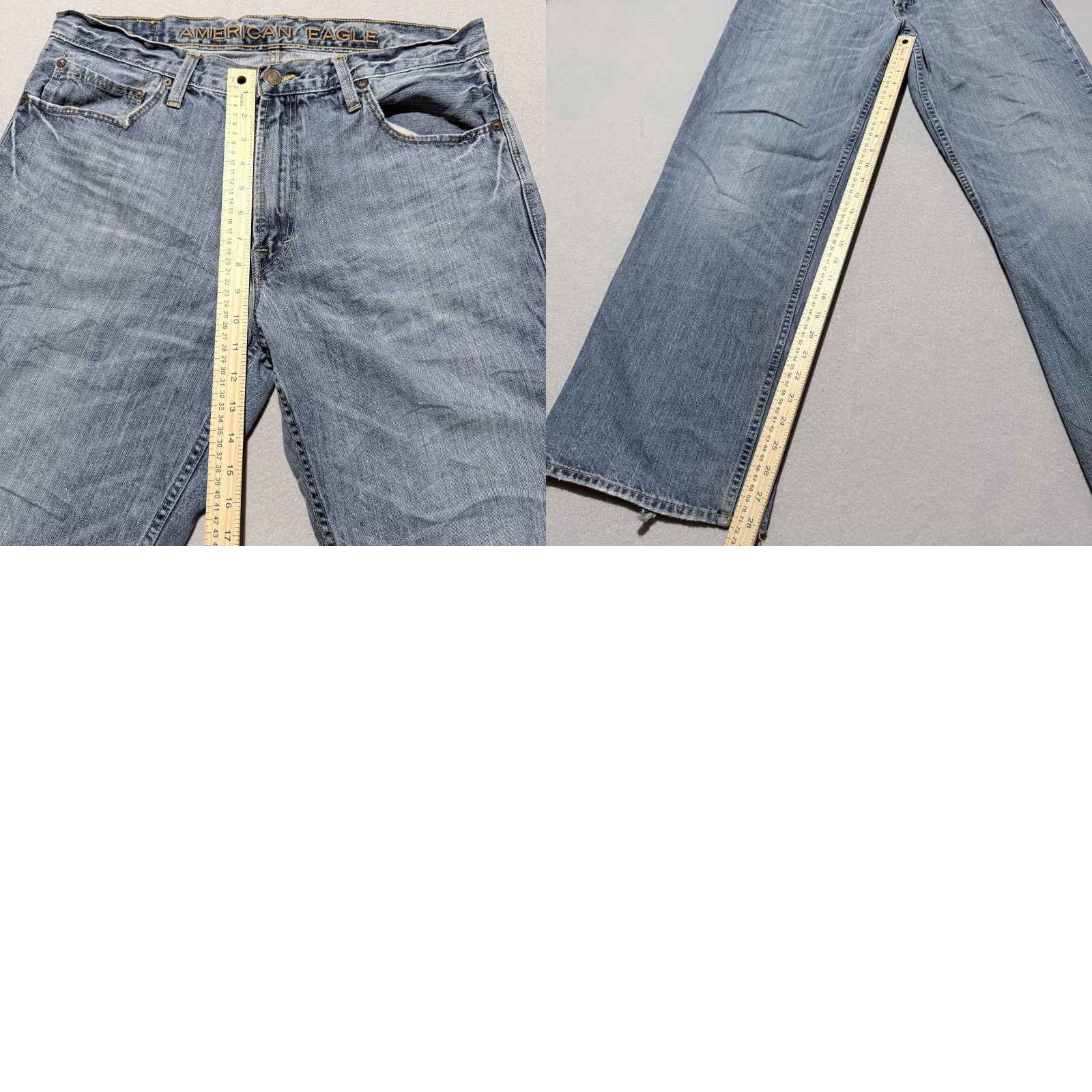 American Eagle Outfitters VINTAGE American Eagle Jeans Men's Light Wash Denim Classic Relaxed Straight - 33x30 Size US 33 - 9 Thumbnail