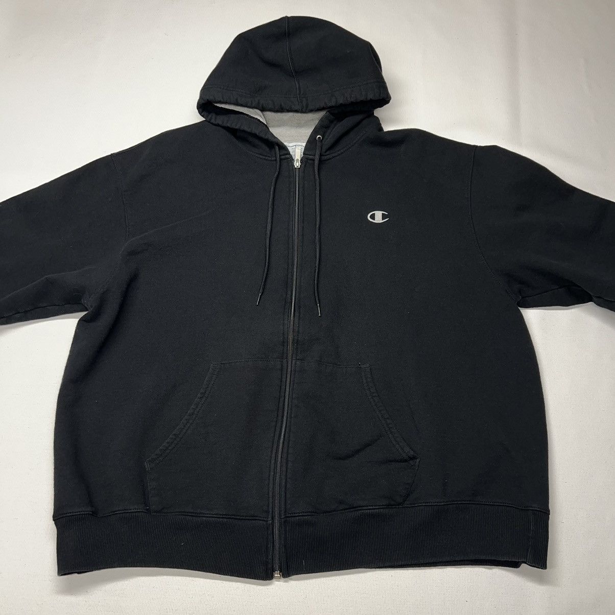 Champion Champion Hoodie Black Zip Sweatshirt Sweater Logo Authentic Size US XXL / EU 58 / 5 - 2 Thumbnail