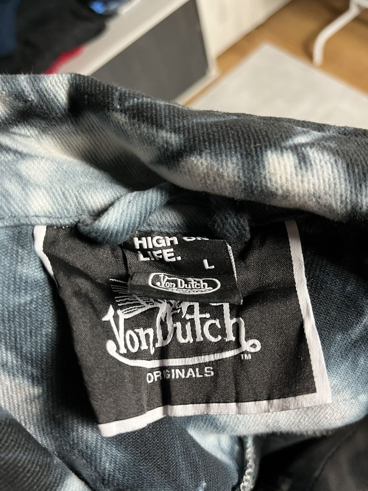 Von Dutch Vintage Von Dutch Kami Denim Tie Dye Jacket Size US L / EU 52-54 / 3 - 6 Thumbnail