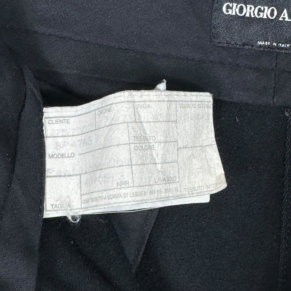 Giorgio Armani Vintage Giorgio Armani Wide Leg Trousers Black Wool Size US 31 - 8 Thumbnail