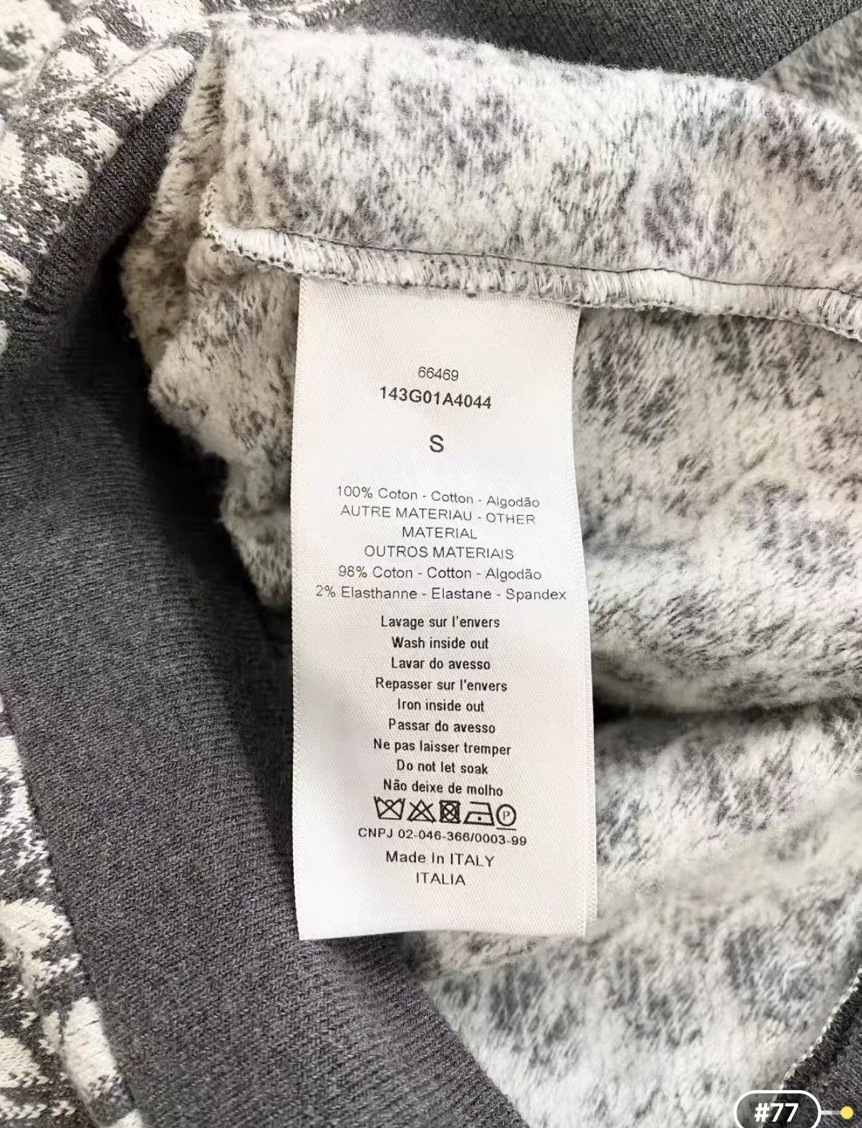 Dior Dior Classic Grey All-Over Zip-Up Hoodie Long sleeve J33 Size S / US 4 / IT 40 - 7 Thumbnail