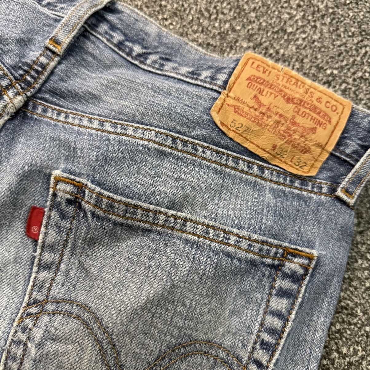 Levi's Vintage Y2K Levis 527 Low Boot Cut Distressed Jeans Size US 32 / EU 48 - 12 Thumbnail