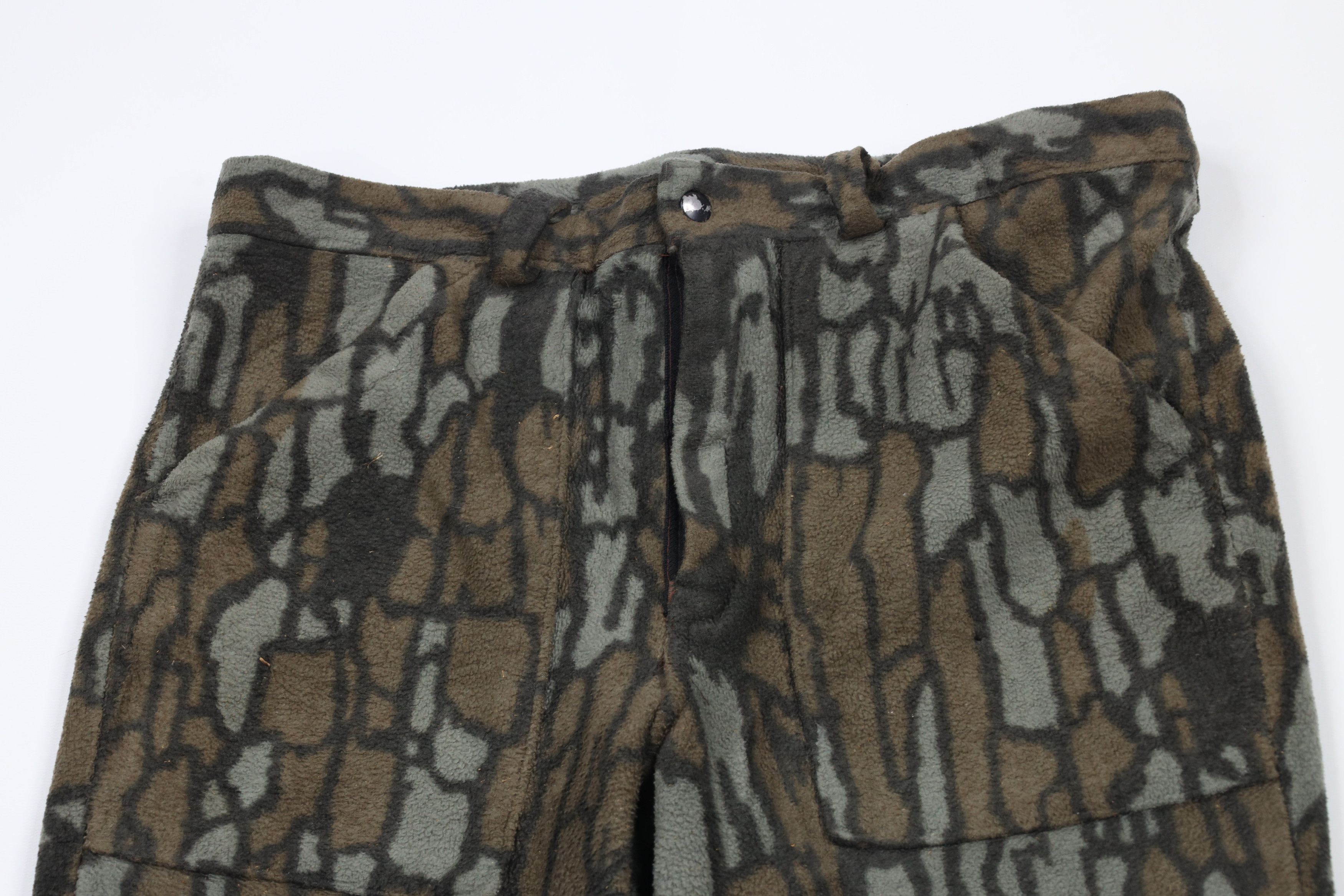 Vintage Vintage 90s Streetwear Trebark Camouflage Fleece Pants USA Size US 34 / EU 50 - 2 Thumbnail