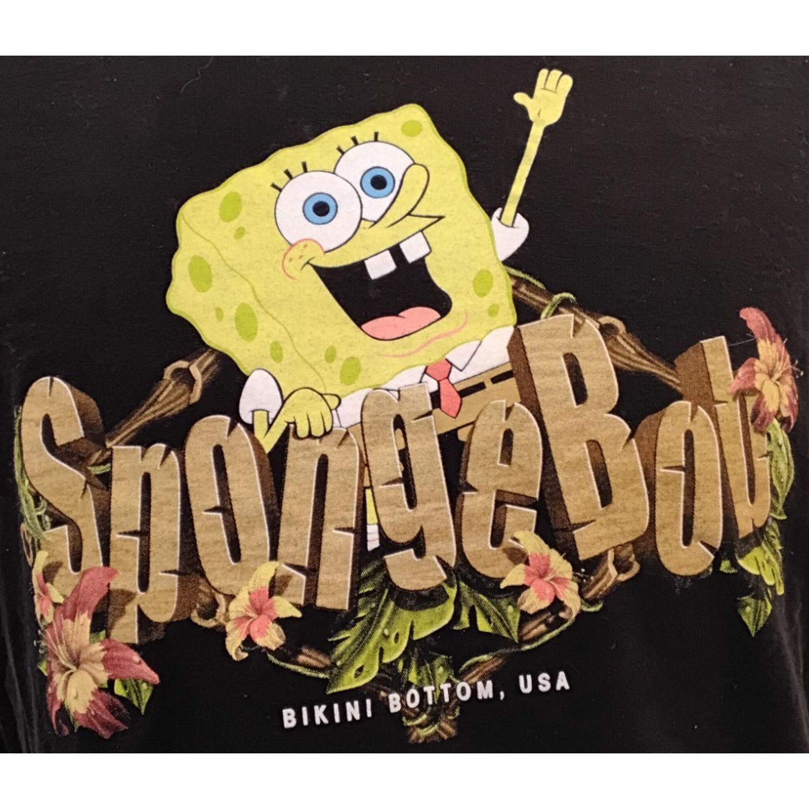 Nickelodeon Spongebob Squarepants 2000's T-Shirt Black Men's Large USA Size US L / EU 52-54 / 3 - 3 Thumbnail