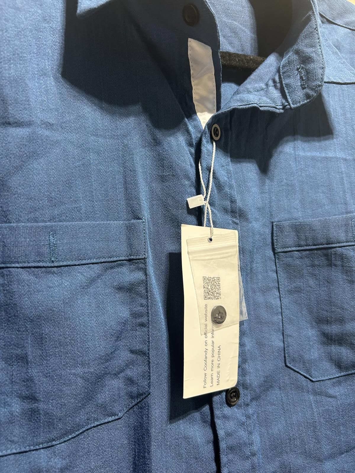 Designer Coofandy Men's Blue Button-Down Casual Shirt - Size M Size US M / EU 48-50 / 2 - 1 Thumbnail