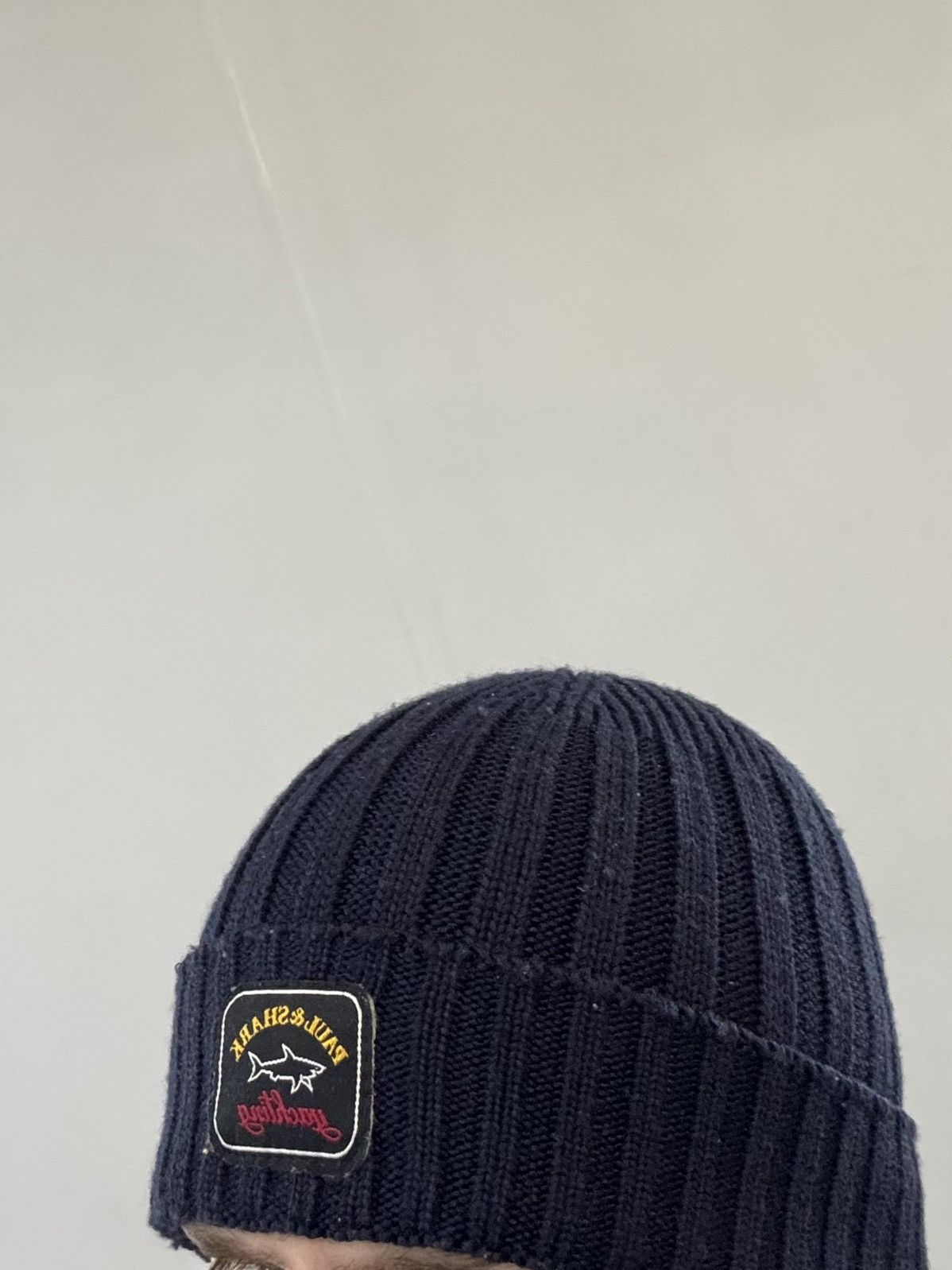 Paul & Shark × Vintage Paul & Shark Beanie Hat Blue Vintage Size ONE SIZE - 5 Thumbnail