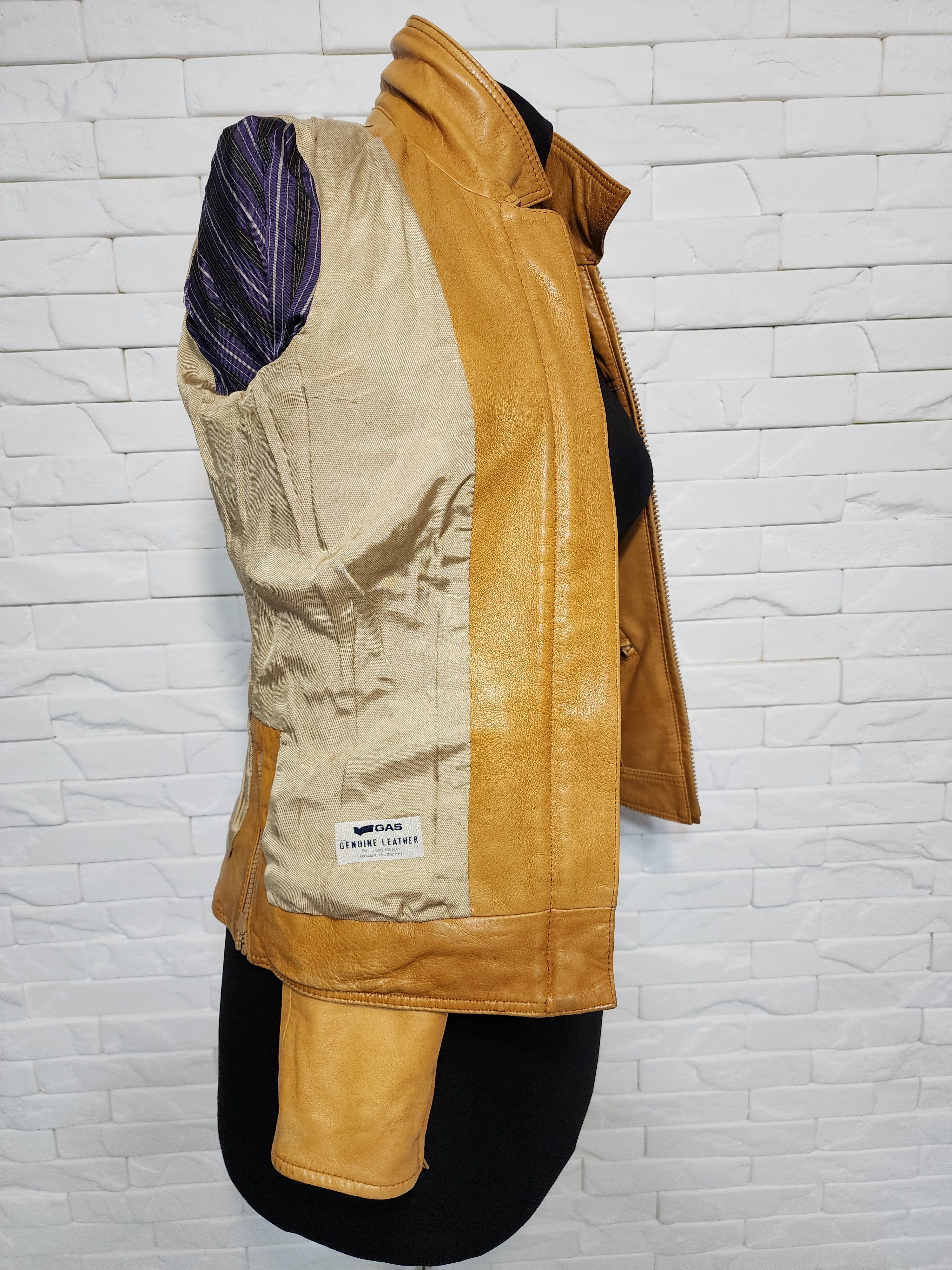 Designer Women's Brown Leather Sports Jacket: Size S / US 4 / IT 40 - 10 Thumbnail