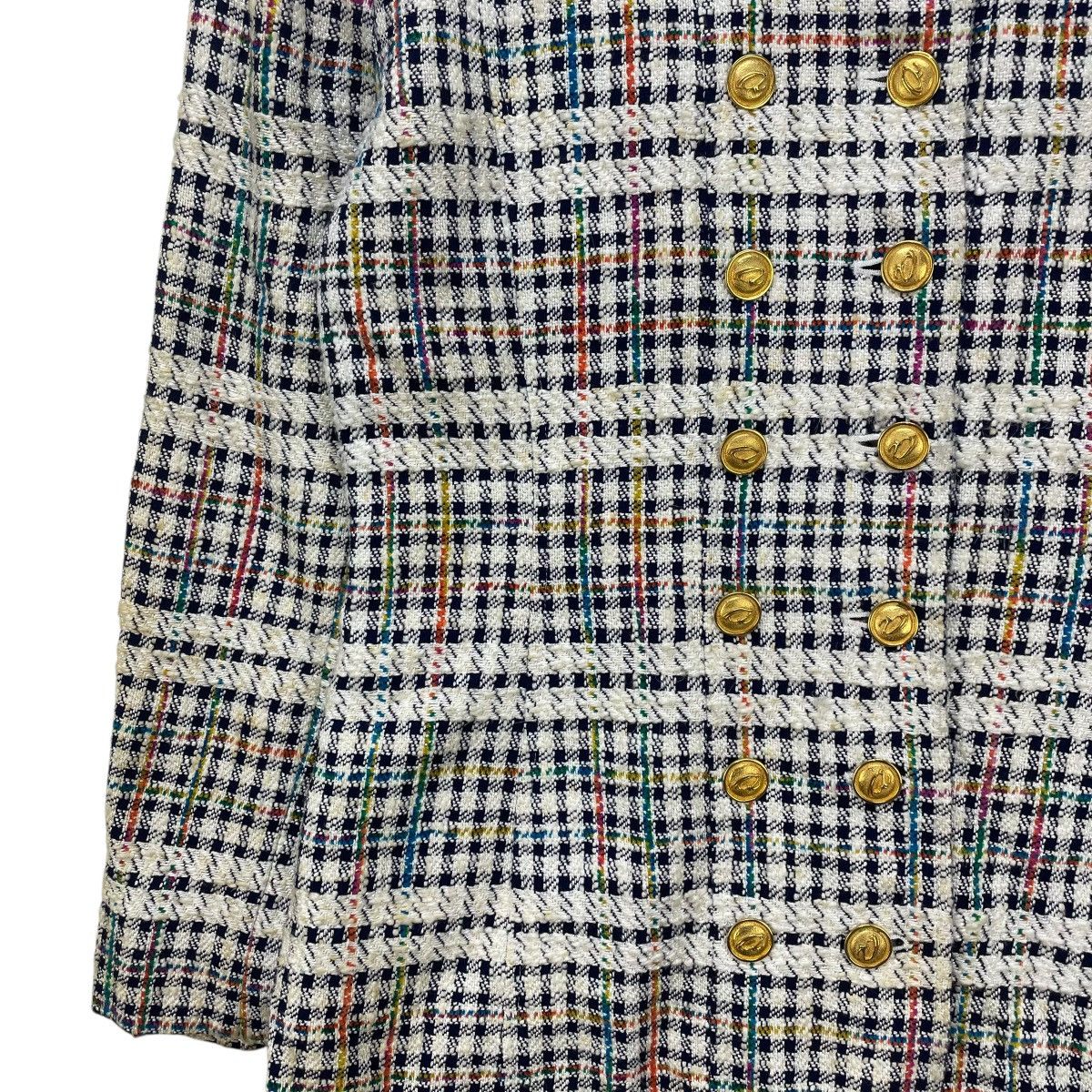 Oscar De La Renta 💥Vintage Oscar De La Renta Multicolour Checked Jacket Size M / US 6-8 / IT 42-44 - 4 Thumbnail