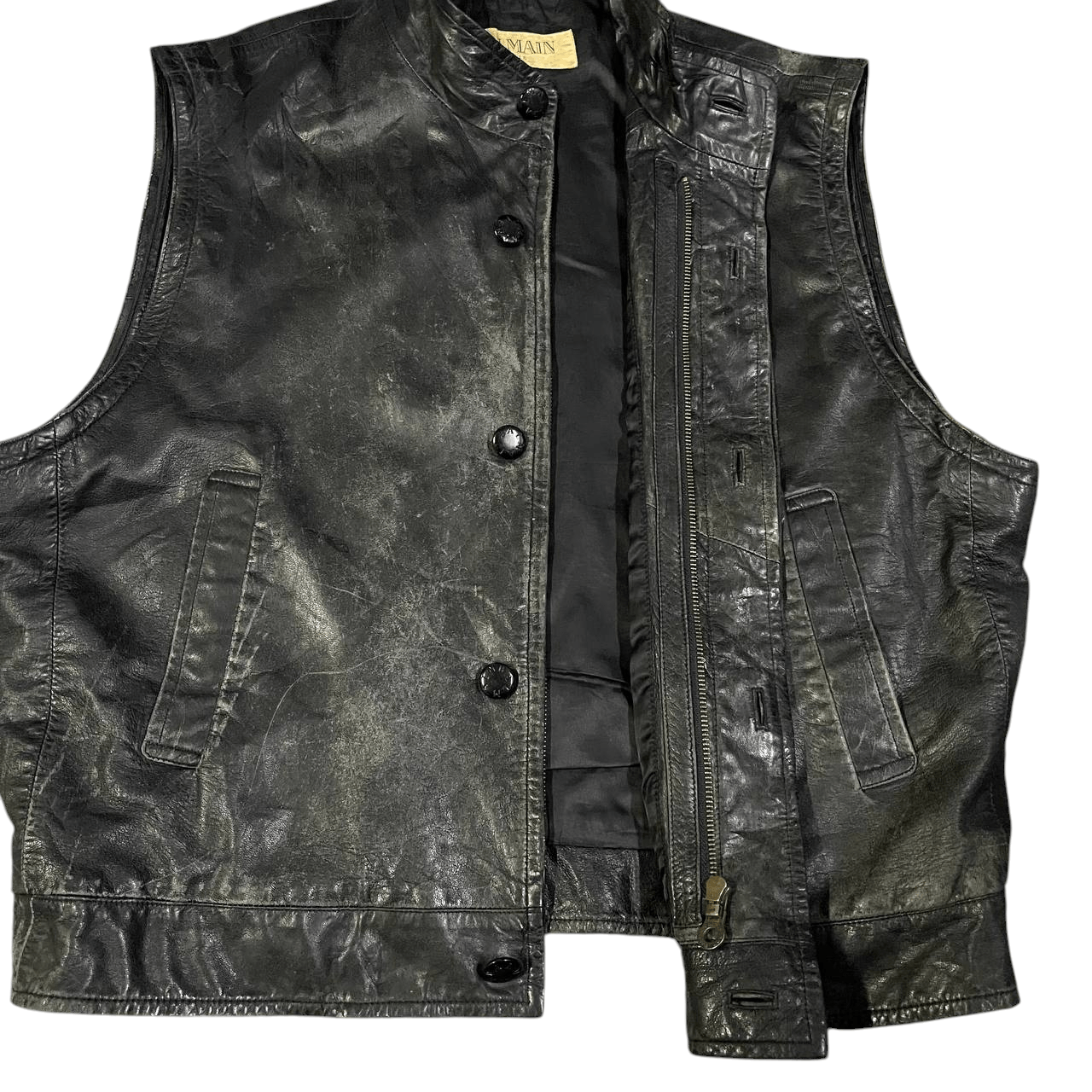 Balmain Balmain Paris Leather Vest Size US L / EU 52-54 / 3 - 7 Thumbnail