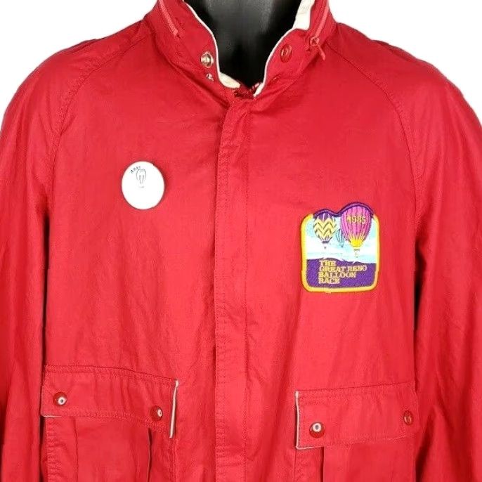 Greats VINTAGE Great Reno Balloon Race Jacket Mens Size Medium Red 80s 1985 Cafe Racer Bomber Jacket Size US M / EU 48-50 / 2 - 2 Thumbnail