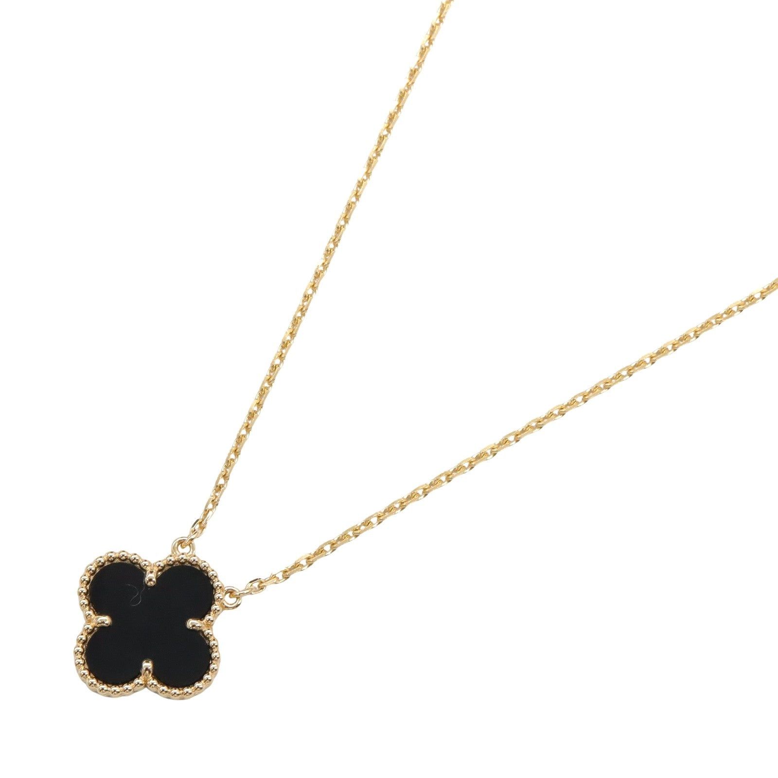 Van Cleef & Arpels Van Cleef Arpels Alhambra Onyx Necklace K18 (Yellow Gold) Black Size ONE SIZE - 1 Thumbnail