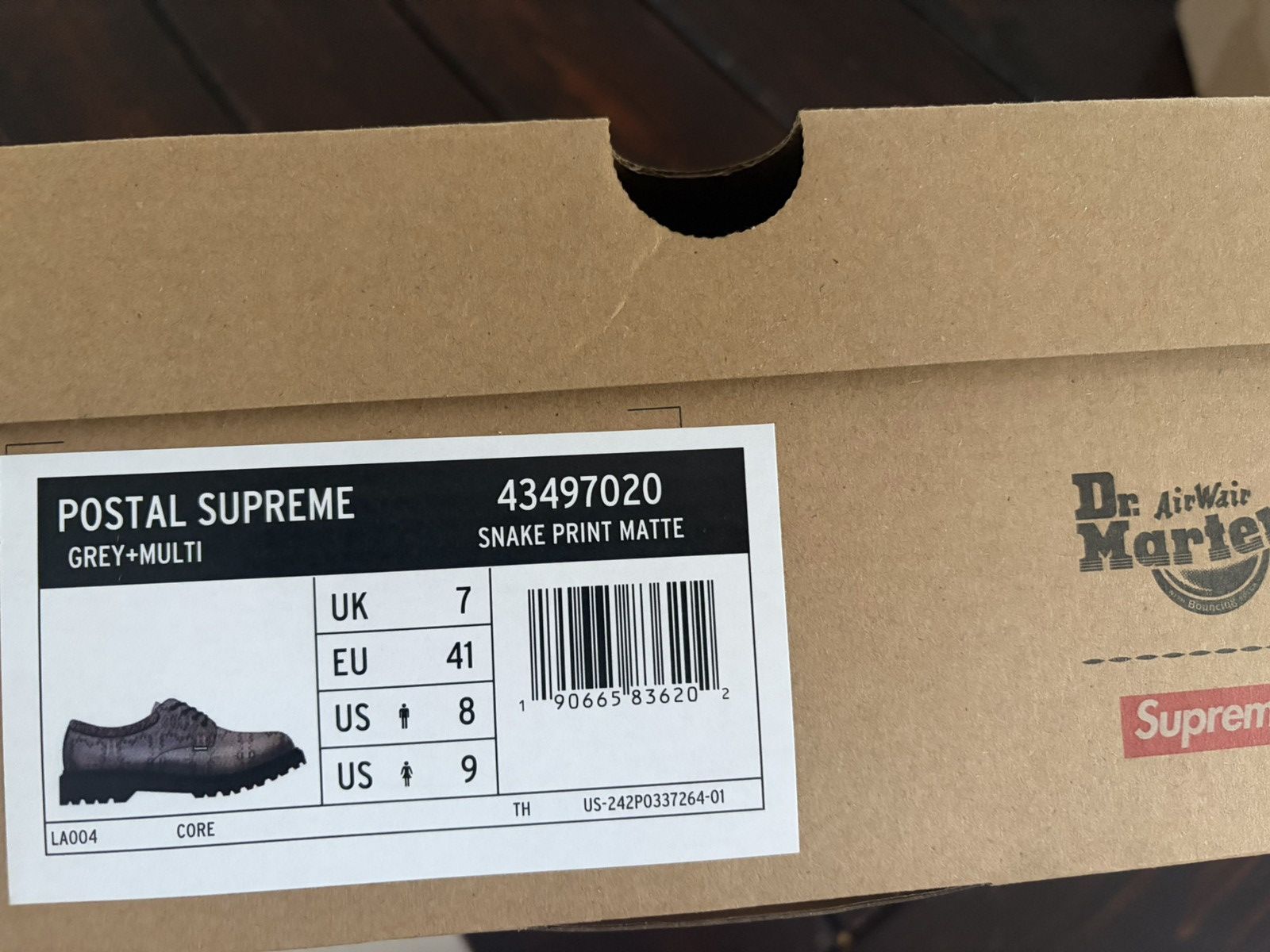 Dr. Martens × Supreme Dr. Martens Postal Supreme Shoes Size US 8 / EU 41 - 3 Thumbnail