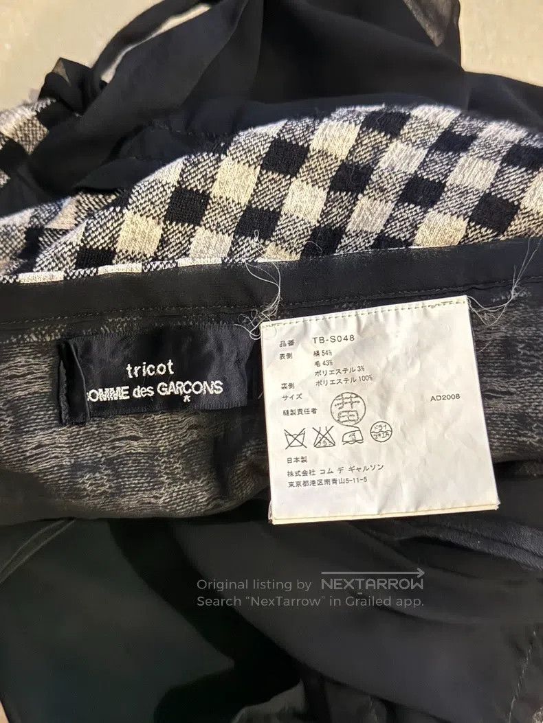 Comme des Garcons Comme Des Garcons Black and white check spliced wrap-aroun Size 23" - 9 Thumbnail