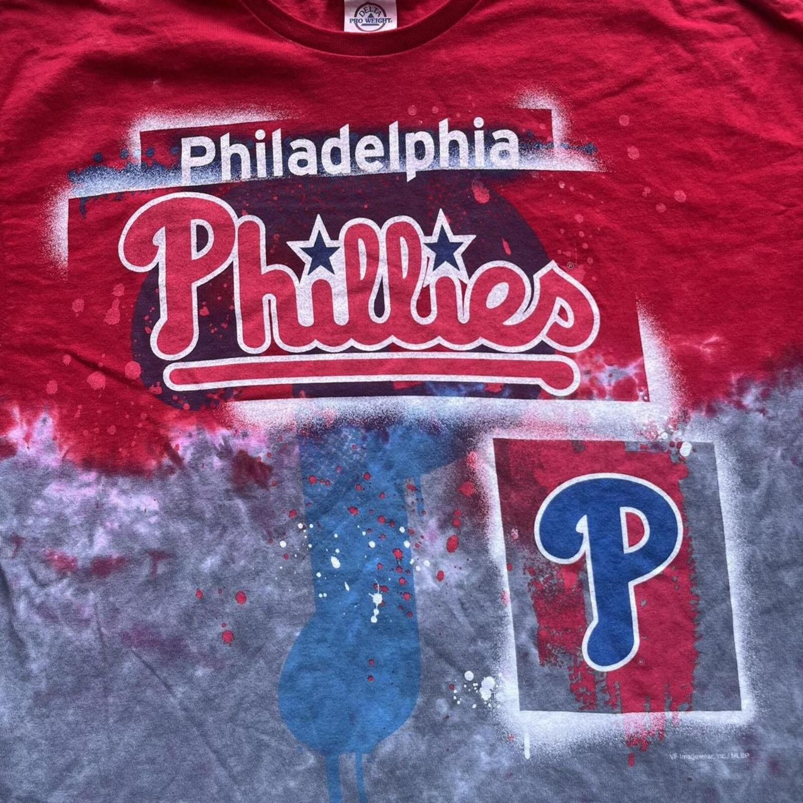 Gildan Multicolored Philadelphia Phillies Tie-Dye Graphic T-Shirt Size US L / EU 52-54 / 3 - 2 Thumbnail