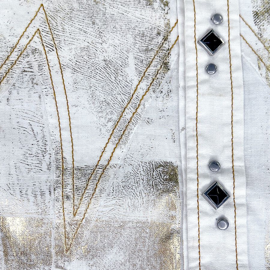 Other Men's Vintage White & Gold Sleeveless Shirt from Japan Size US S / EU 44-46 / 1 - 3 Thumbnail