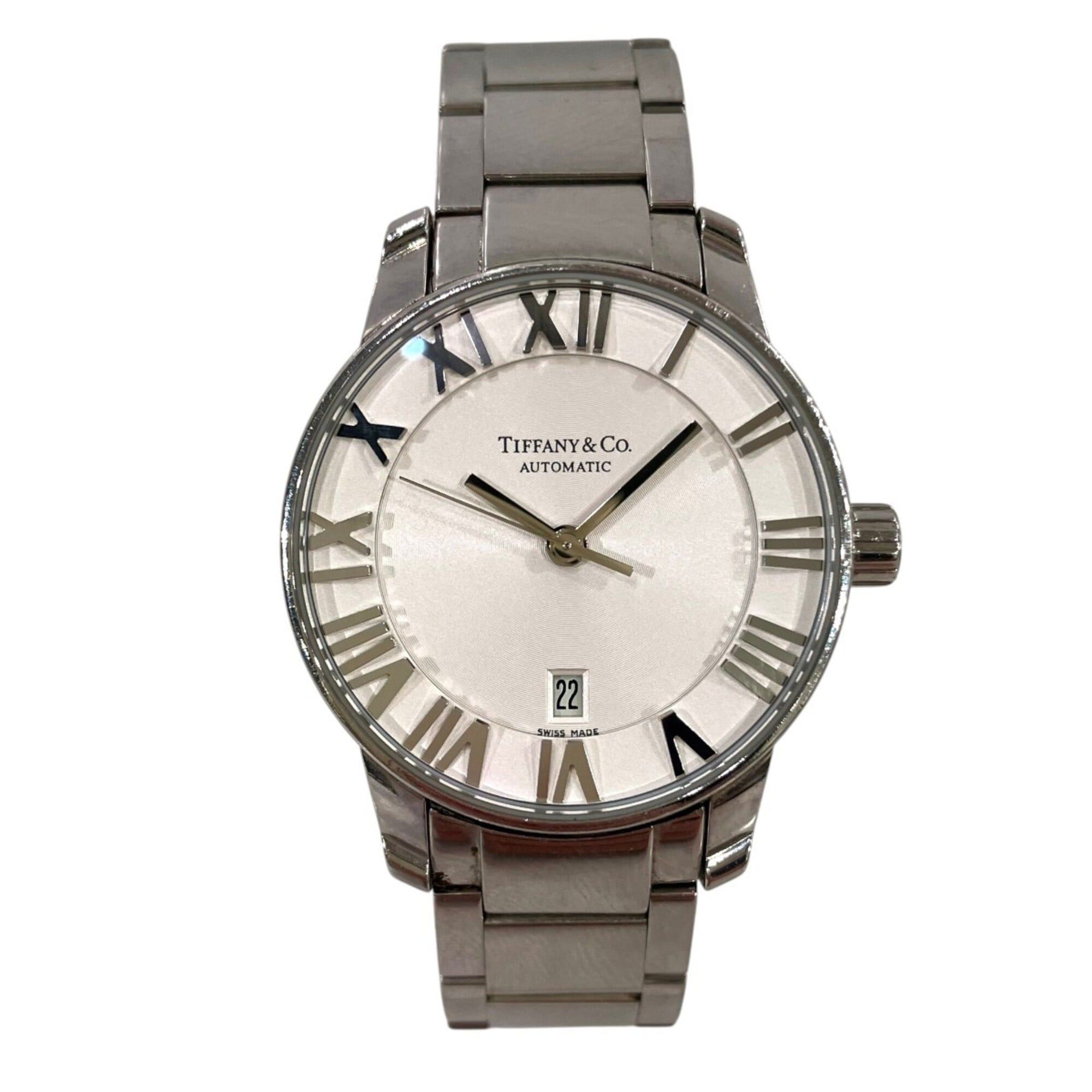 Tiffany & Co. Tiffany & Co. Atlas Dome Watch, Total Weight 64g, Stainless Steel, Automatic Movement, Silver Dial, Z1830.68.10A21A00A Size ONE SIZE - 1 Thumbnail