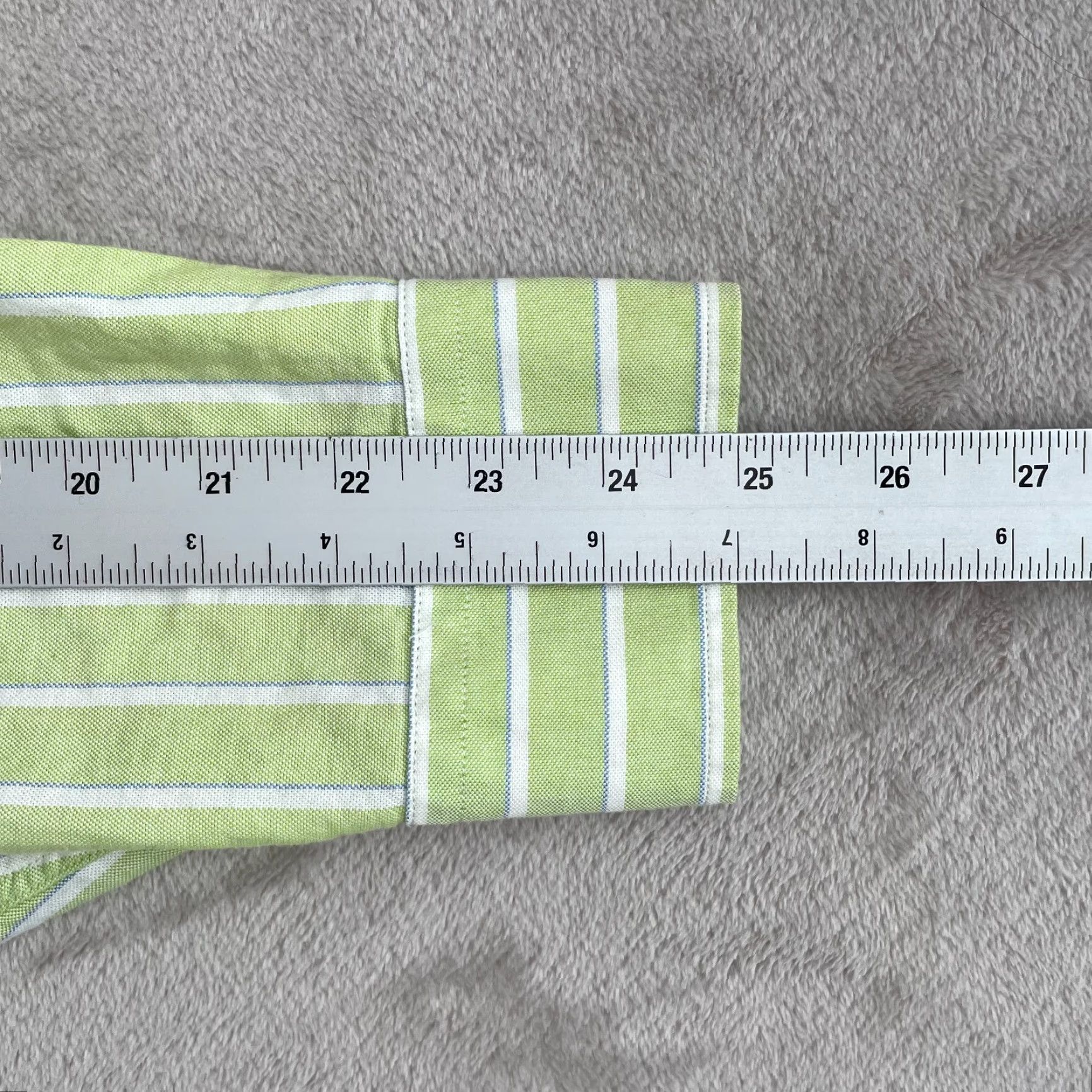 Ermenegildo Zegna Ermenegildo Zegna Sport Shirt Men Medium Green Striped Long Sleeve NWOT 75 Size US M / EU 48-50 / 2 - 7 Thumbnail
