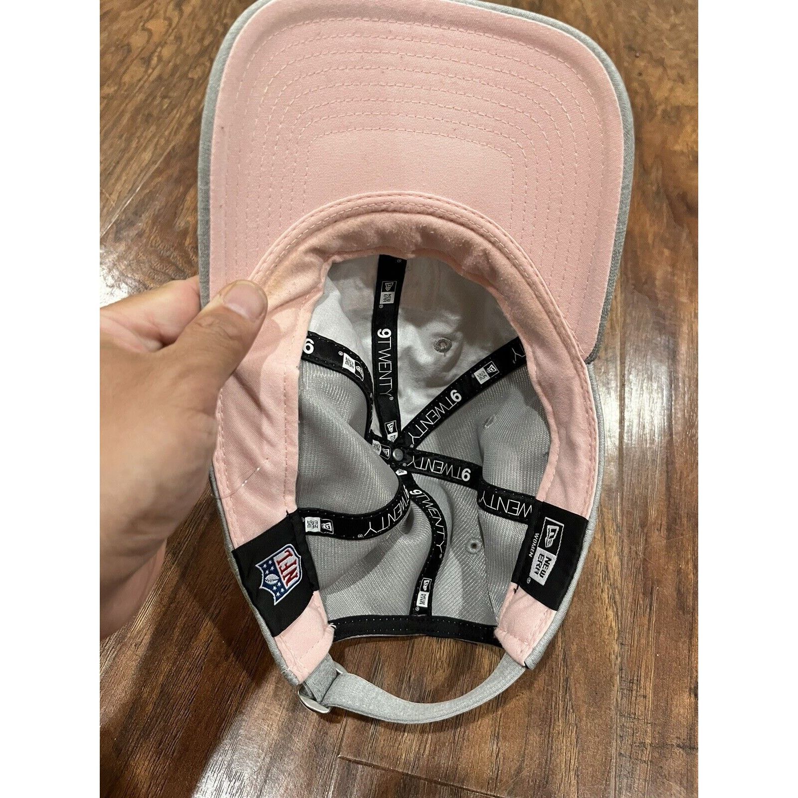 New Era RAIDERS HAT PINK GRAY LOGO NEW ERA WOMEN 9Twenty Strap Back Size ONE SIZE - 6 Thumbnail