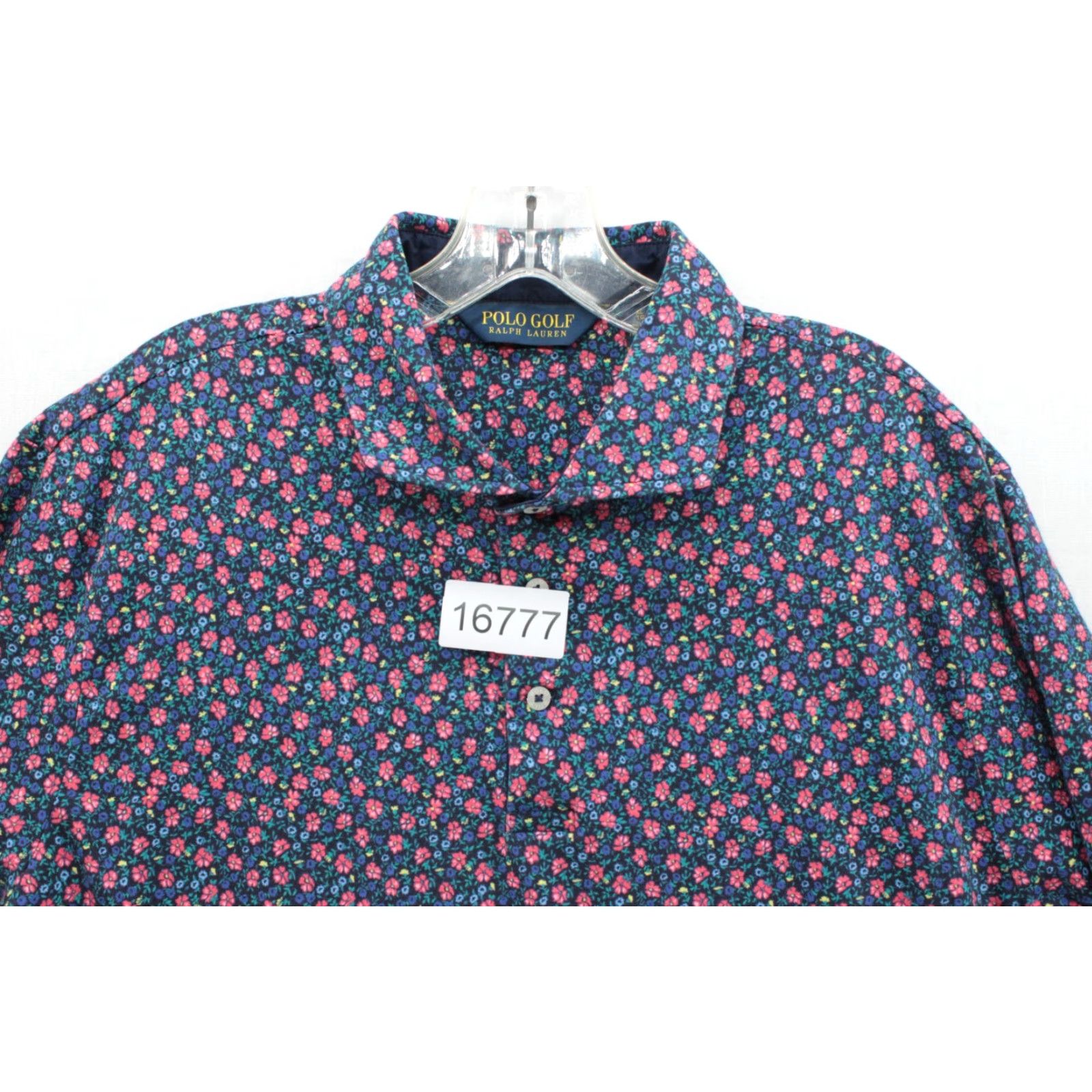Polo Ralph Lauren VINTAGE Polo Ralph Lauren Polo Shirt Mens XL Blue Floral Hawaiian Preppy Vacation calico Size US XL / EU 56 / 4 - 8 Thumbnail