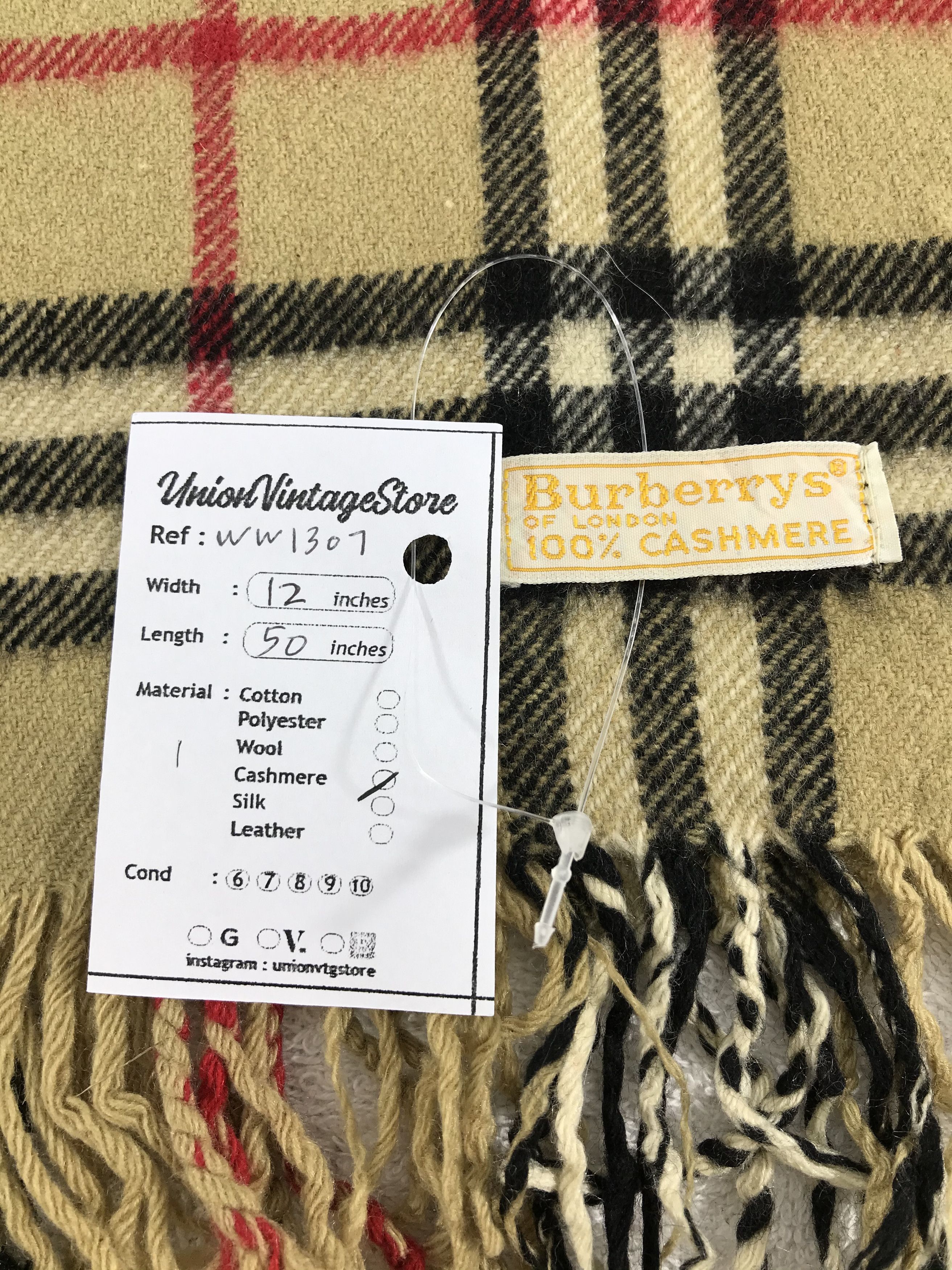 Burberry × Vintage Burberry Scarf / Muffler / Neckwear - WW1307 Size ONE SIZE - 4 Thumbnail